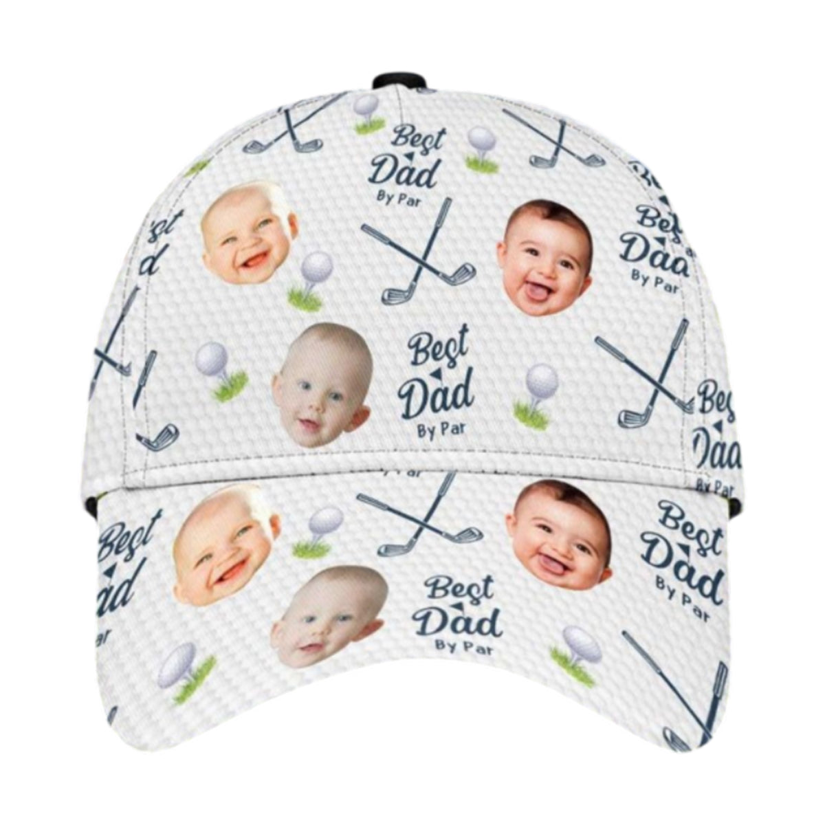 Best Dad By Par Custom Photo Golf Cap, Dad Hat, Dad Golf Gift