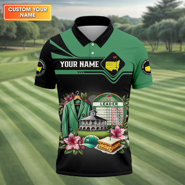 Augusta Golf Master Custom Men's Golf Polo Shirt, Funny Golf Shirt, Gift For Golf Lovers