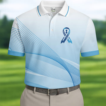 Prostate Cancer Awareness Men's Golf Shirt, Prostate Cancer Survivor Gift, Golf Gift For Men