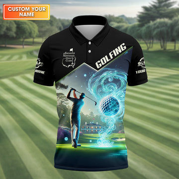 Augusta Golf Club Custom Men's Golf Polo Shirt, Golfing Apparel, Golf Gifts For Men