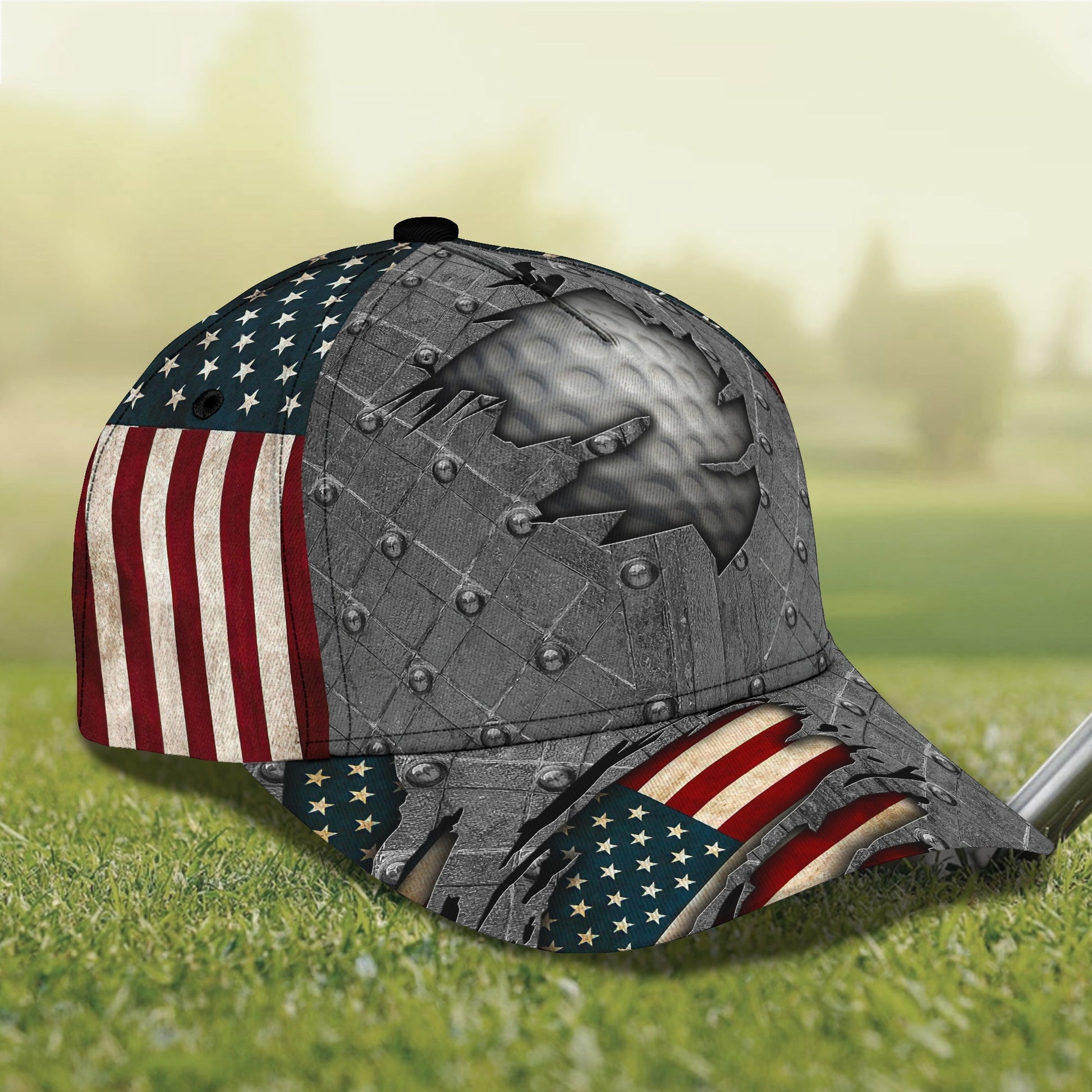 USA Flag Golf Cap, Personalized Golf Cap, 3D Full Print Golf Cap, Gifts For Golfers