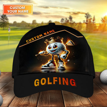 Golf King Personalized Golf Cap, Funny Golf Cap, Gift For Dad, Golf Gift For Men