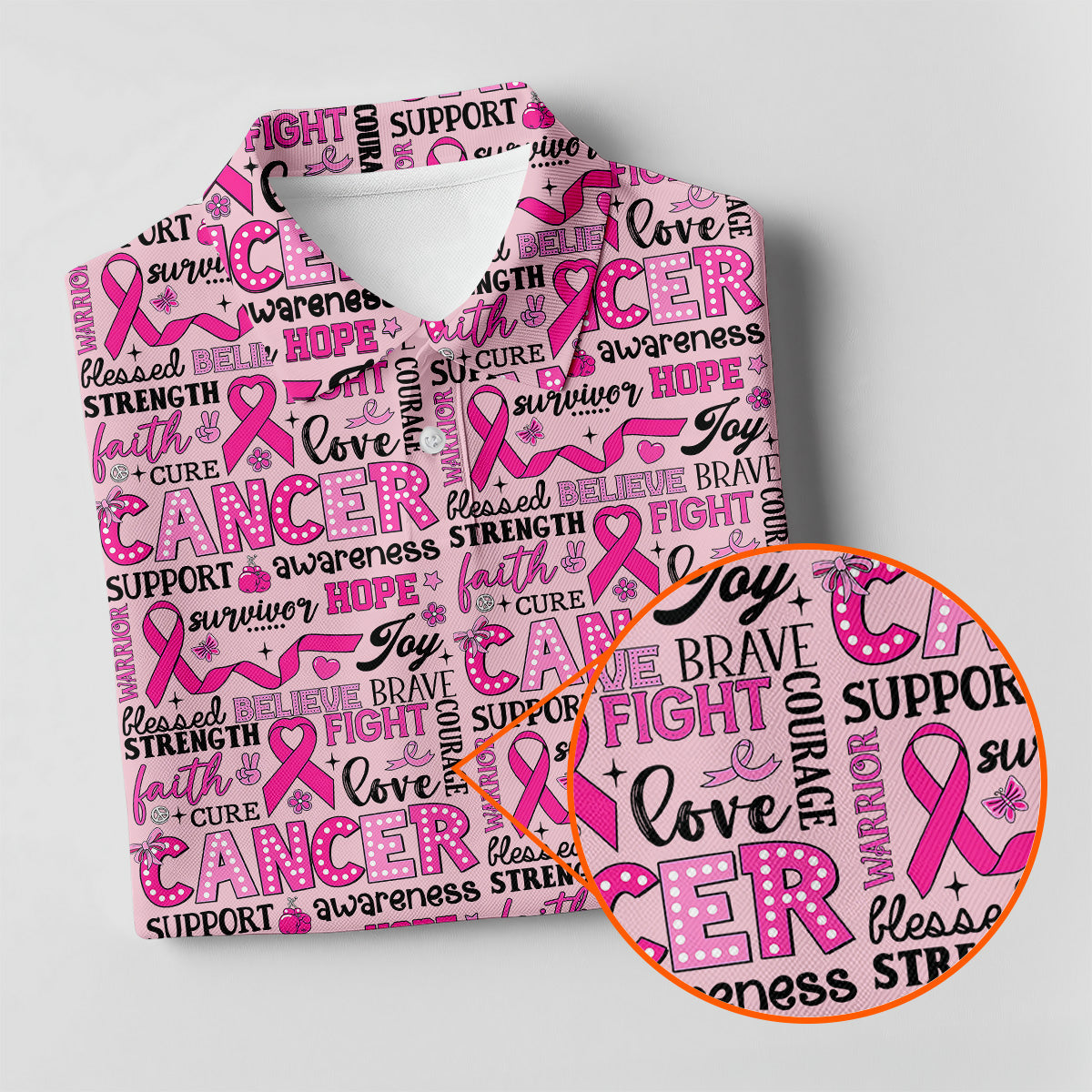 Pink Ribbon Breast Cancer Awareness Shirt, Ladies Sleeveless Tops, Ladies Golf Shirts, Golfing Apparel