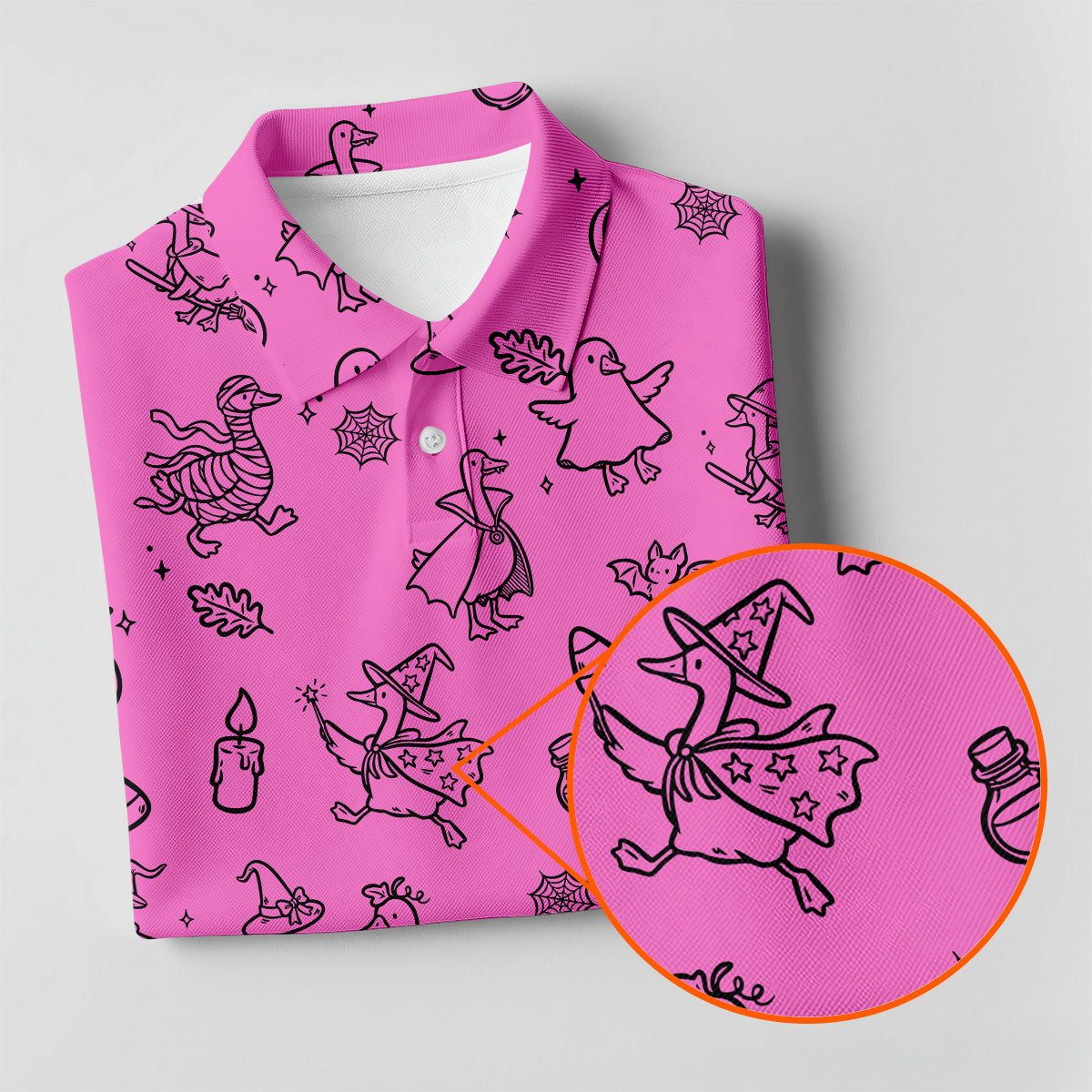 Goose Halloween, Doodle Pattern, Hot Pink Golf Shirt, Sleeveless Womens Golf Shirts, Women Golf Top, Ladies Golf Shirts