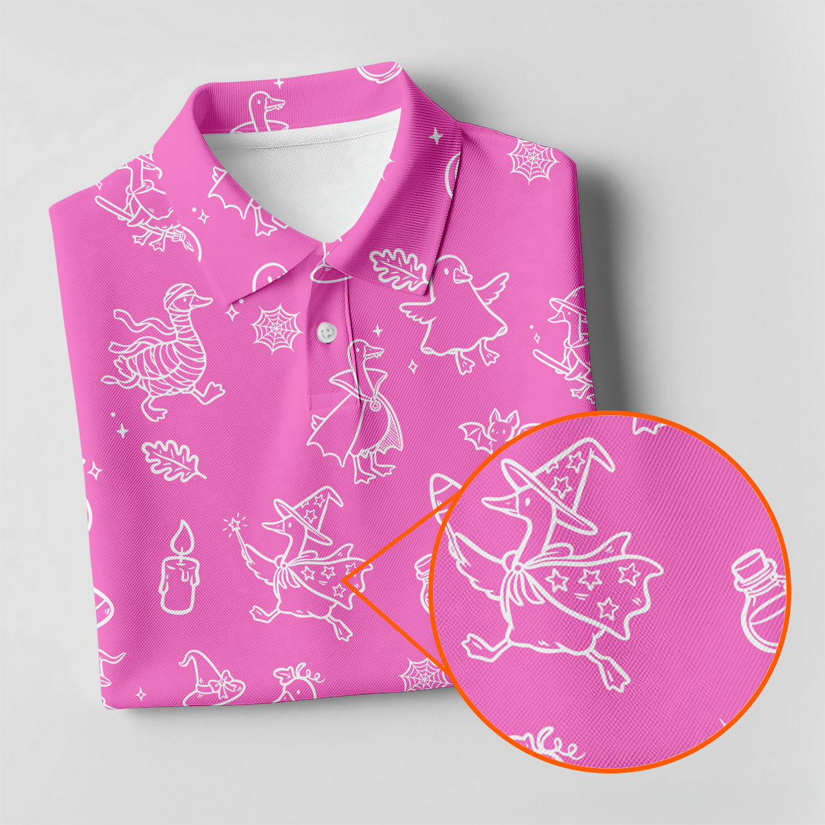 Goose Halloween, Doodle Pattern, Pink Golf Shirt, Sleeveless Womens Golf Shirts, Women Golf Top, Ladies Golf Shirts