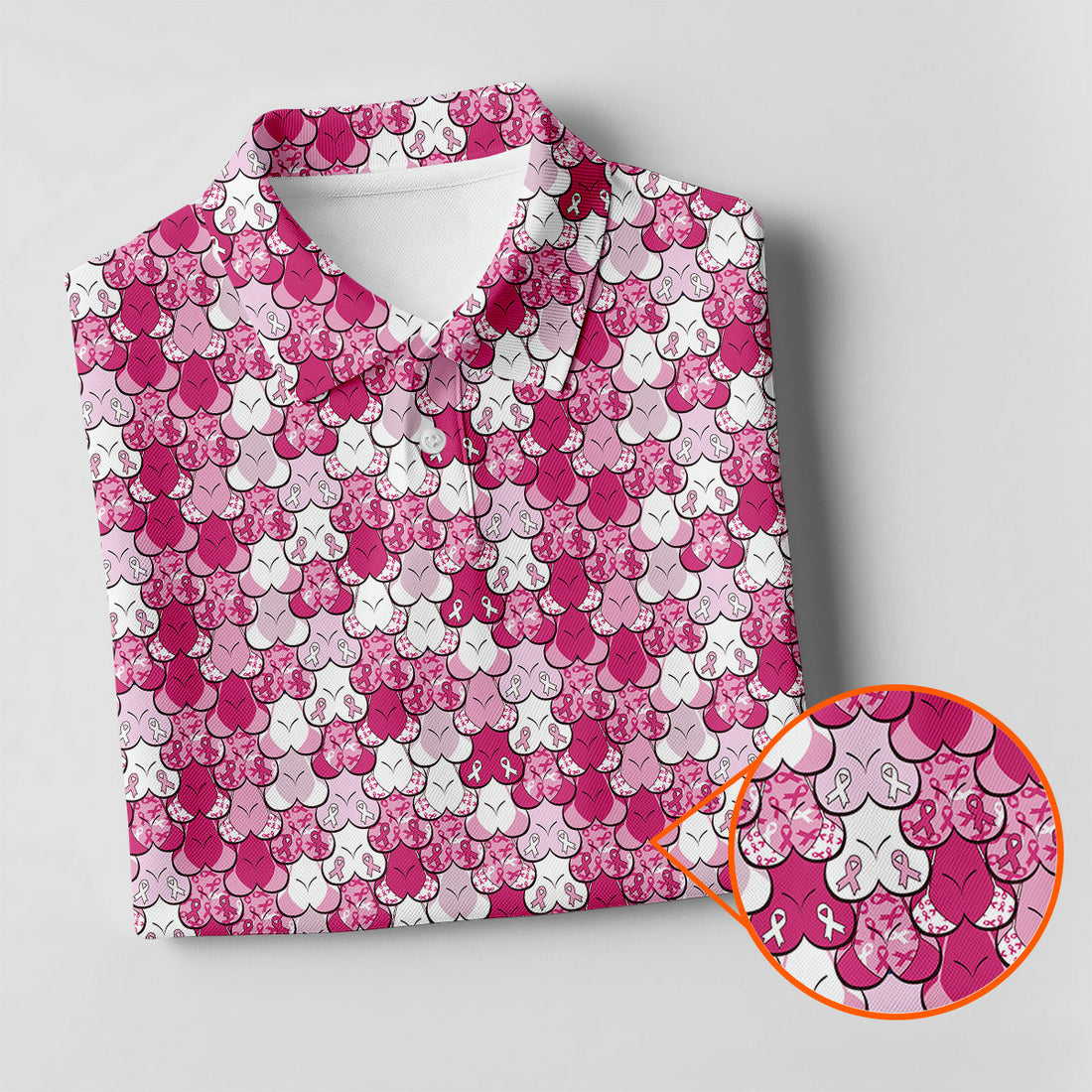 Funny Boobs Womens Golf Shirt, Breast Cancer Awareness Shirt, Pink Golf Shirt, Ladies Golf Shirt