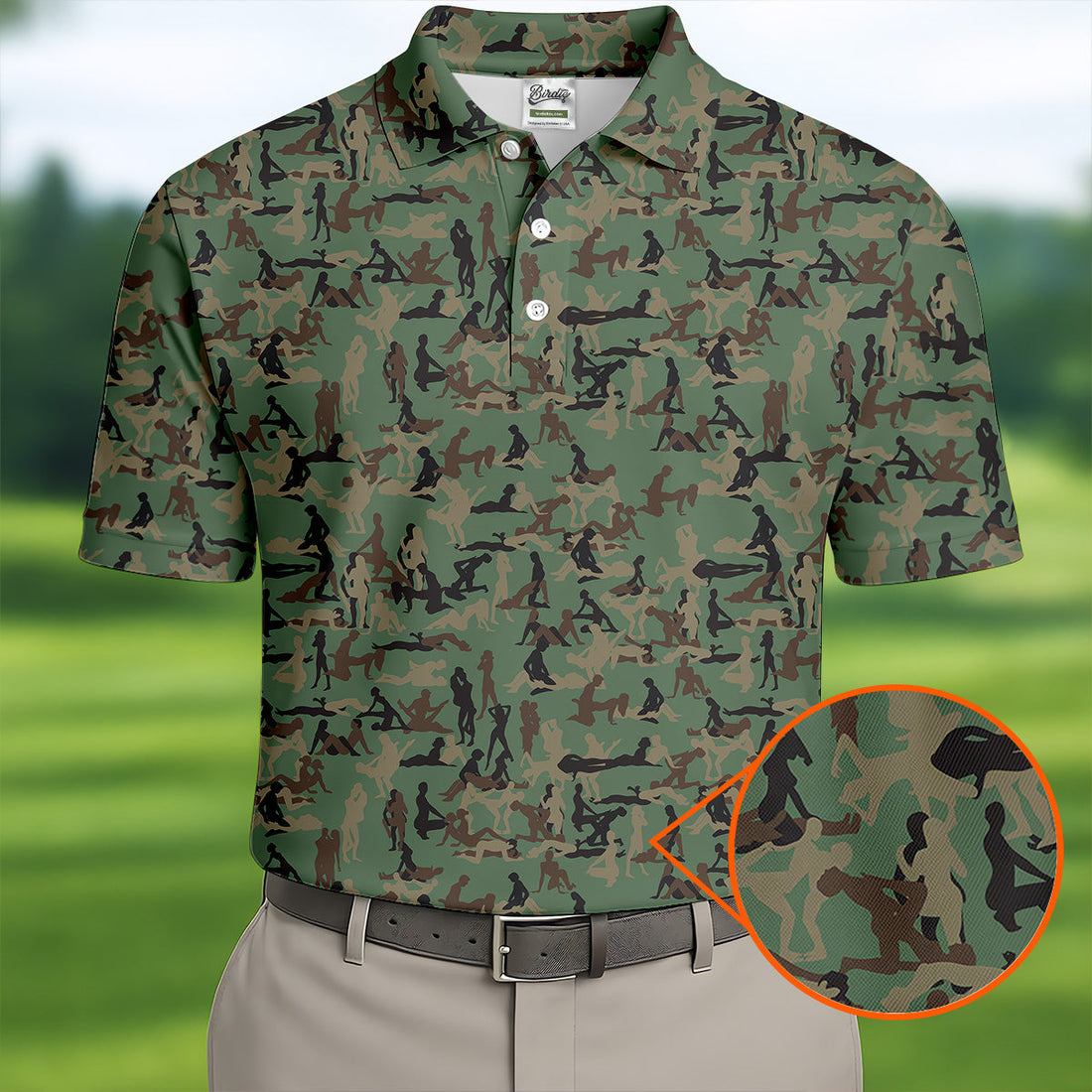 Sex Positions Stick Figure Camo Golf Shirt, Mens Golf Polo Shirts, Cool Golf Gift, Golfing Apparel