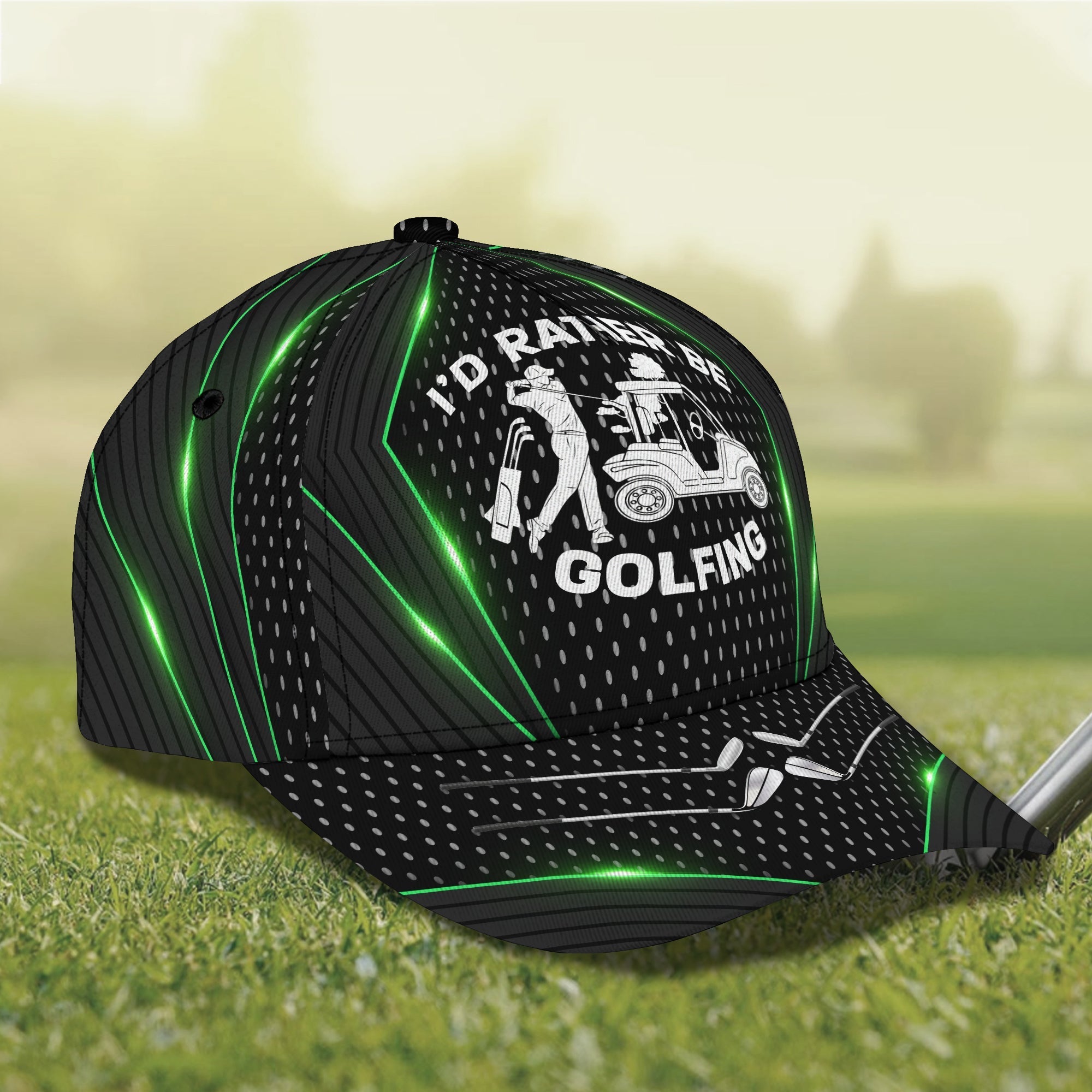 Custom Golf Cap, I'd Rather Be Golffing, 3D Full Print Golf Cap, Gifts For Golfers