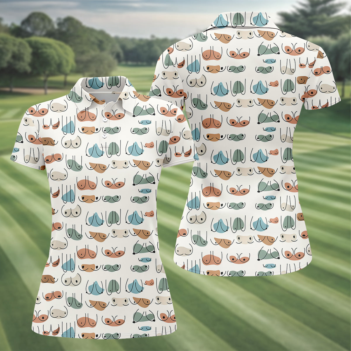 Boob Golf Shirt, Fun Golf Shirt, Matching Golf Shirts, Funny Golf Shirts Women, Ladies Golf Shirts