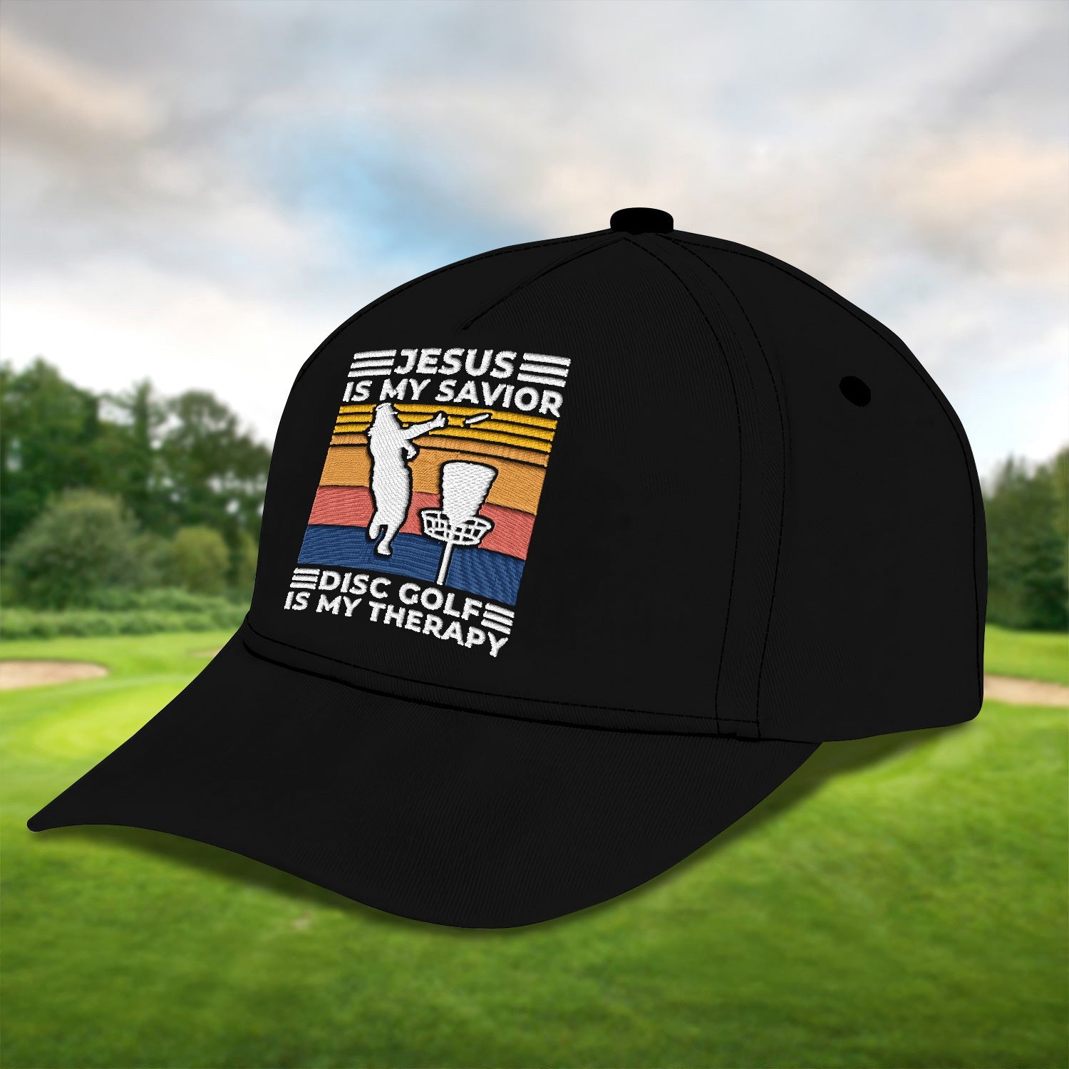 Jesus Is My Savior Embroidered Baseball Cap, Funny Golf Hat, Dad Golf Gift