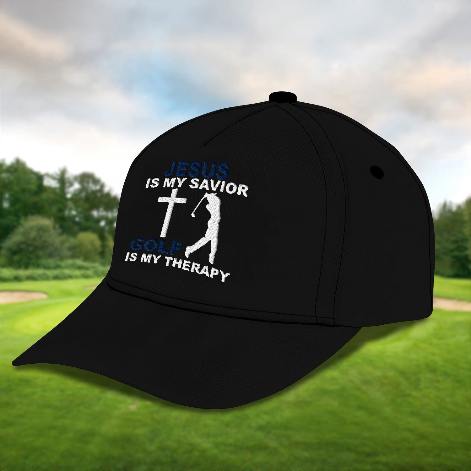 Jesus Is My Savior Embroidered Baseball Cap, Golf Hat, Dad Golf Gift