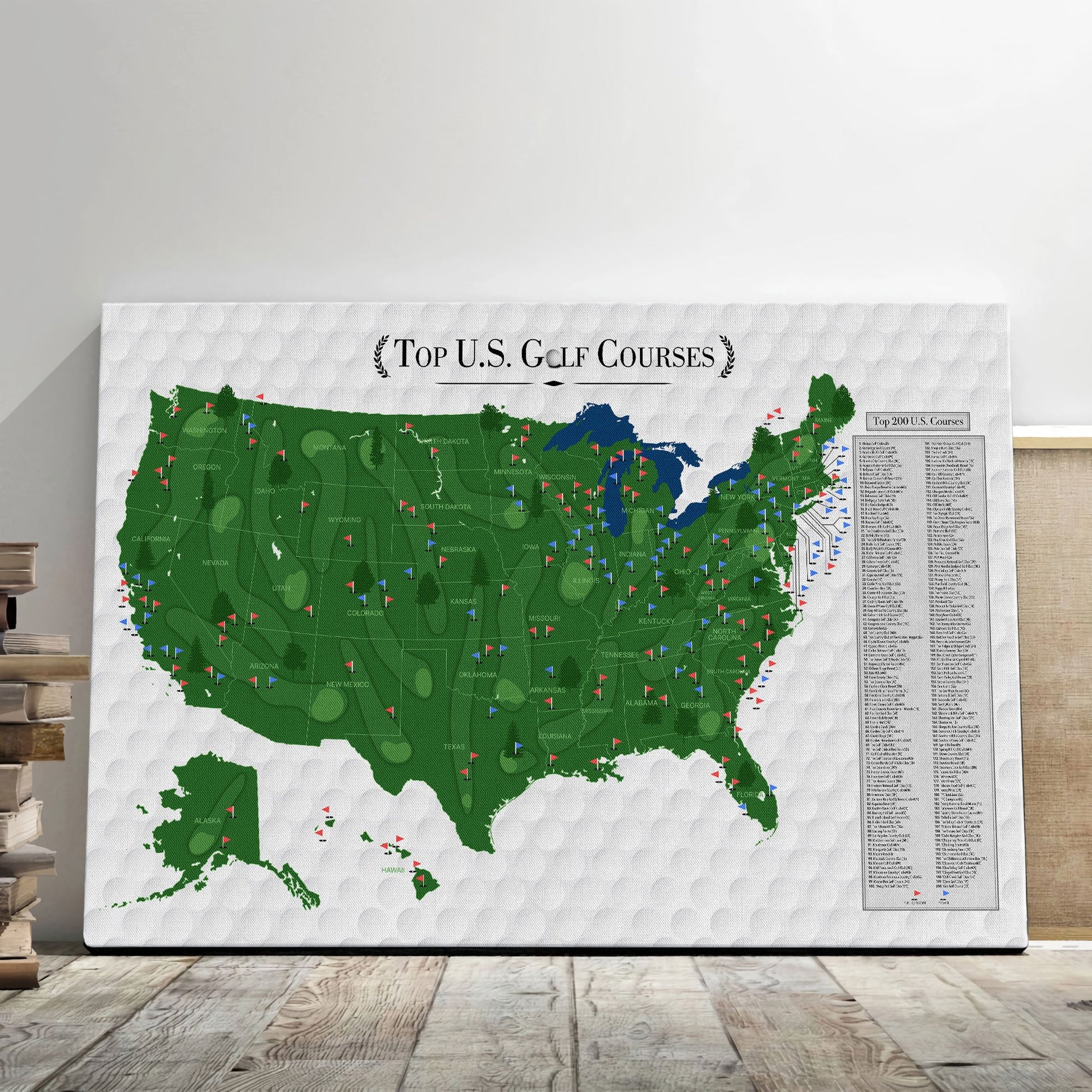 Top Golf Courses In The USA Golf, Canvas Wall Art, Golf Gifts For Men, Gift For Golfers