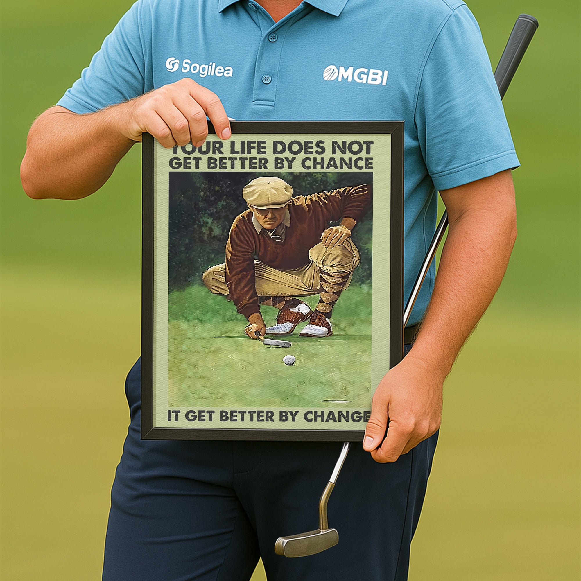 Your Life Does Not Get Better By Chance Canvas Wall Art, Golf Decor, Gift For Golf Lovers