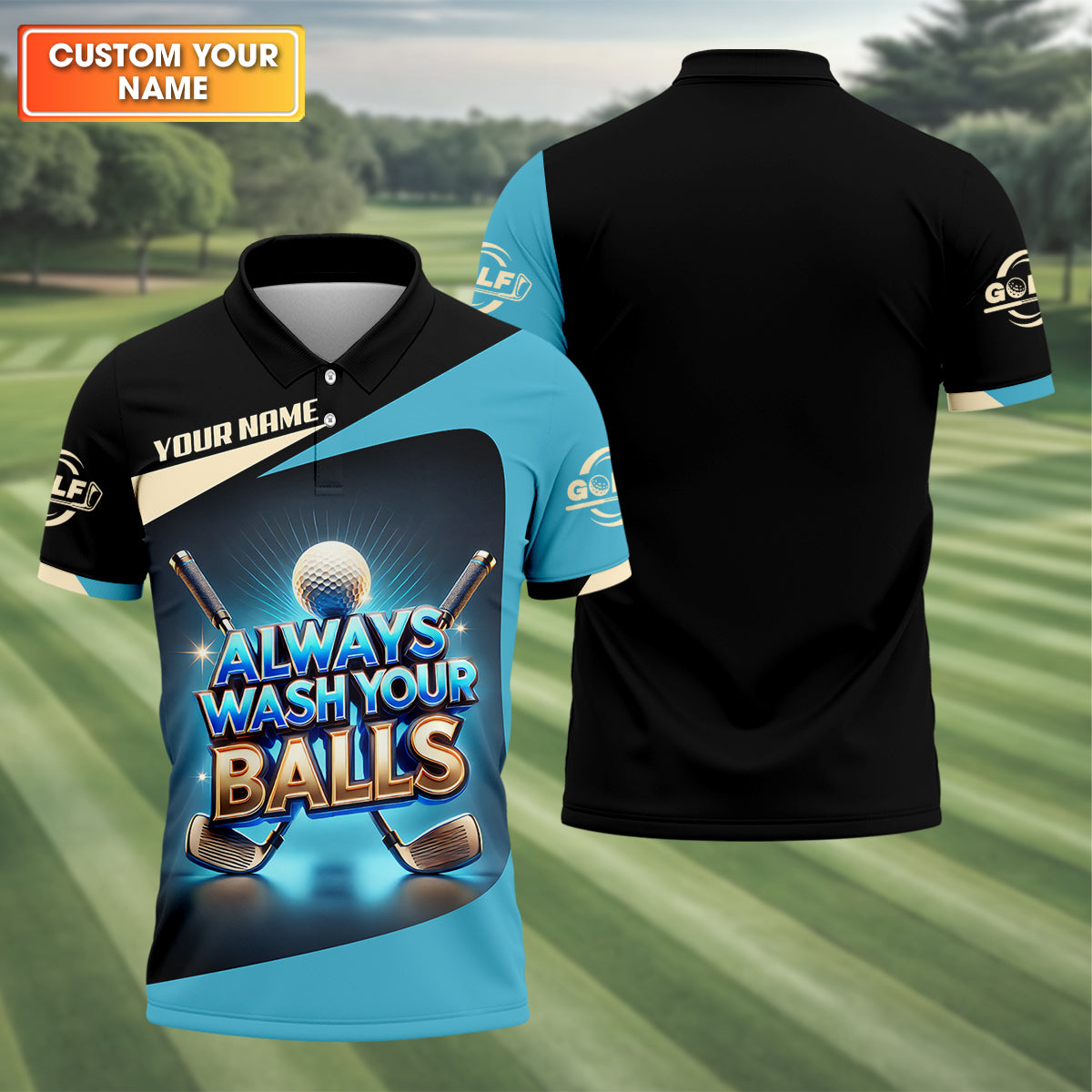 Always Wash Your Balls Custom Golf Shirts, Mens Golf Gift, Funny Golf Shirt