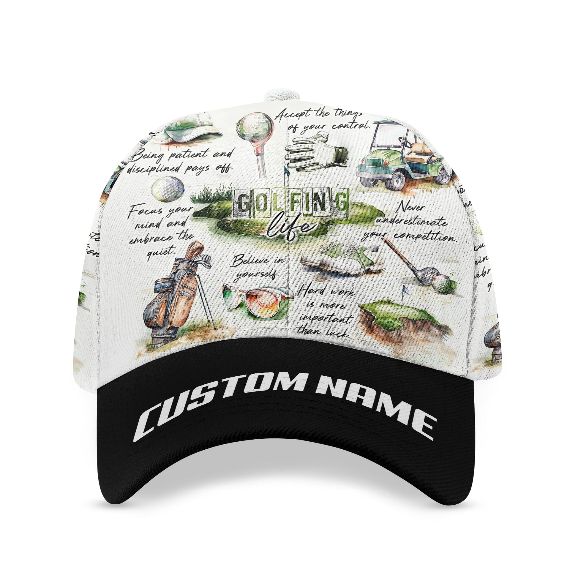 Custom Golfing Life Golf Cap, Funny Golf Hat, Christmas Golf Gift