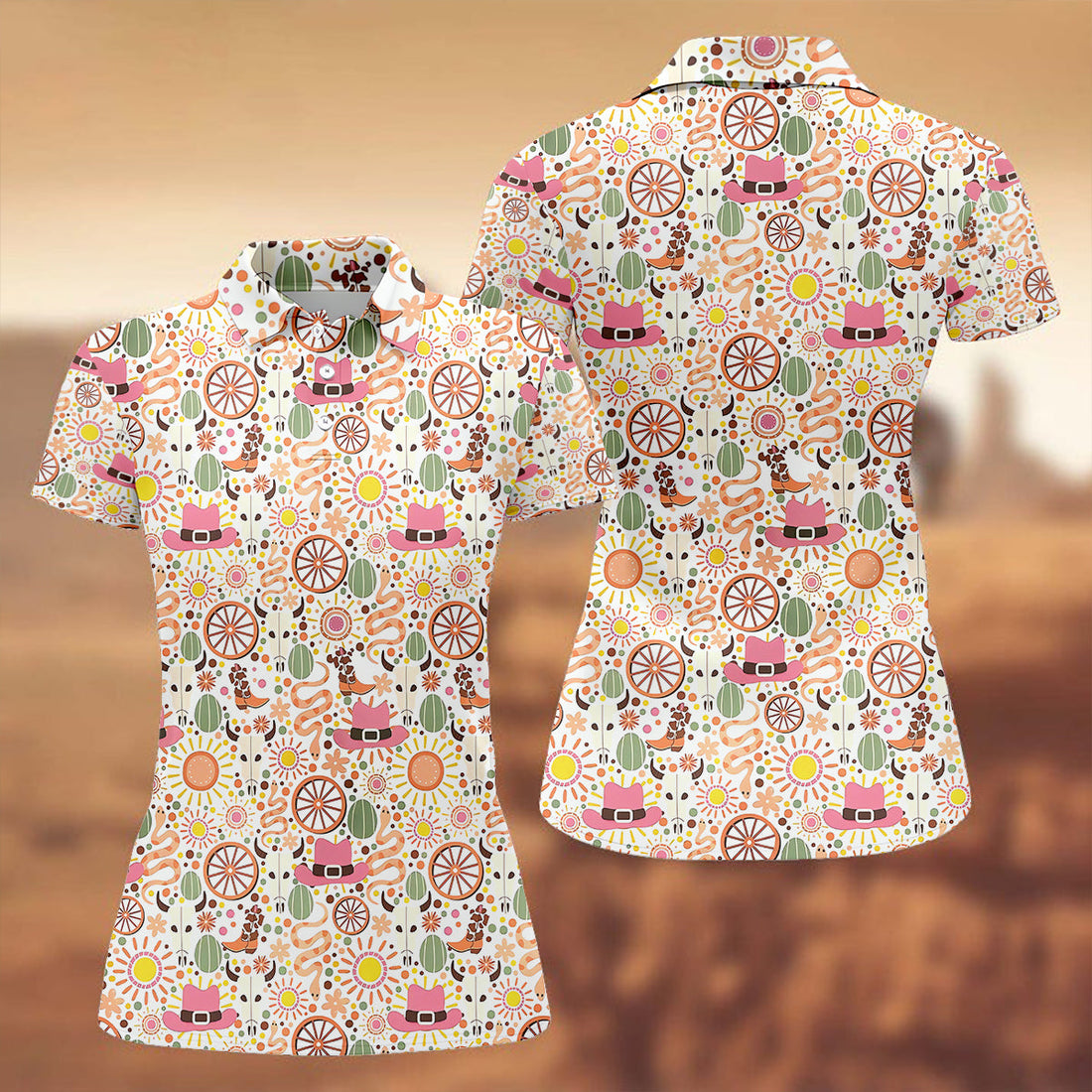 Cowgirl Funny Womens Golf Polo Shirt, Custom Ladies Golf Shirt, Womens Golf Gifts