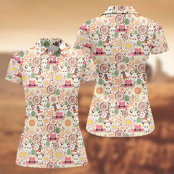 Cowgirl Funny Womens Golf Polo Shirt, Custom Ladies Golf Shirt, Womens Golf Gifts