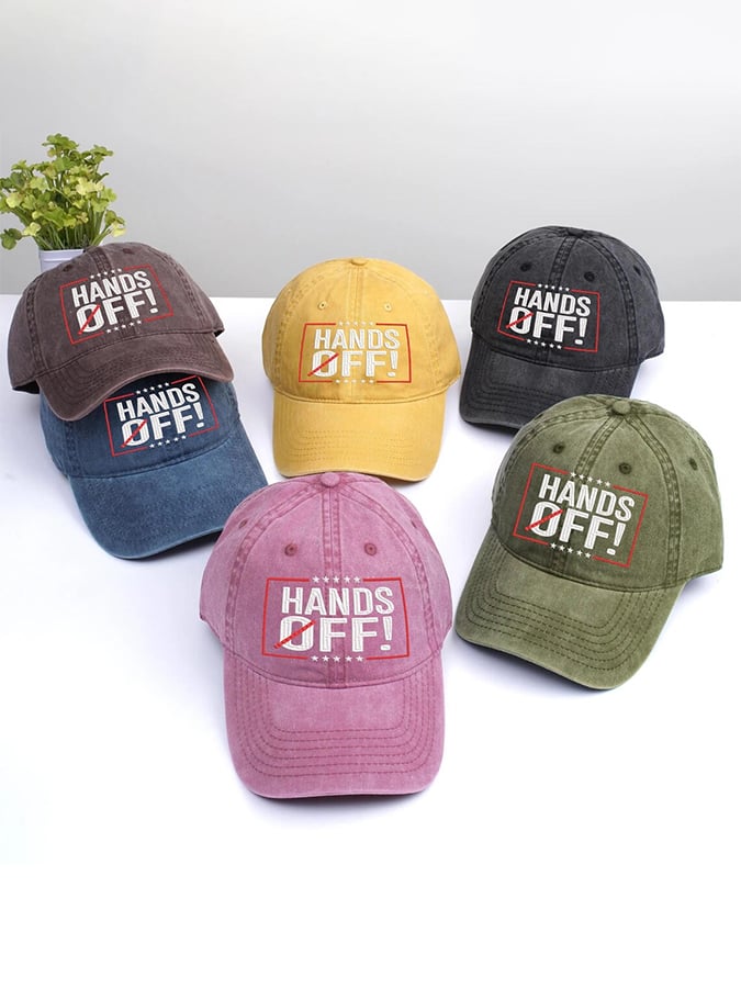 Unisex Hands Off Embroidered Baseball Cap, Funny Gift For Dad