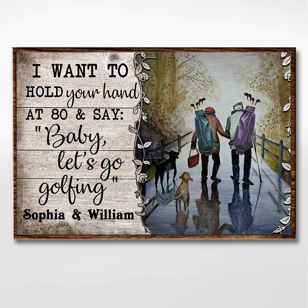 Custom Golf Couple Canvas, Golfing Art, Golf Canvas, Gifts For Couples