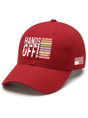 Retro Hands Off Printed Baseball Cap, Funny Dad Hat, Gift For Dad