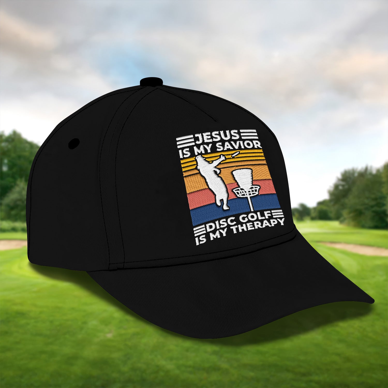 Jesus Is My Savior Embroidered Baseball Cap, Funny Golf Hat, Dad Golf Gift