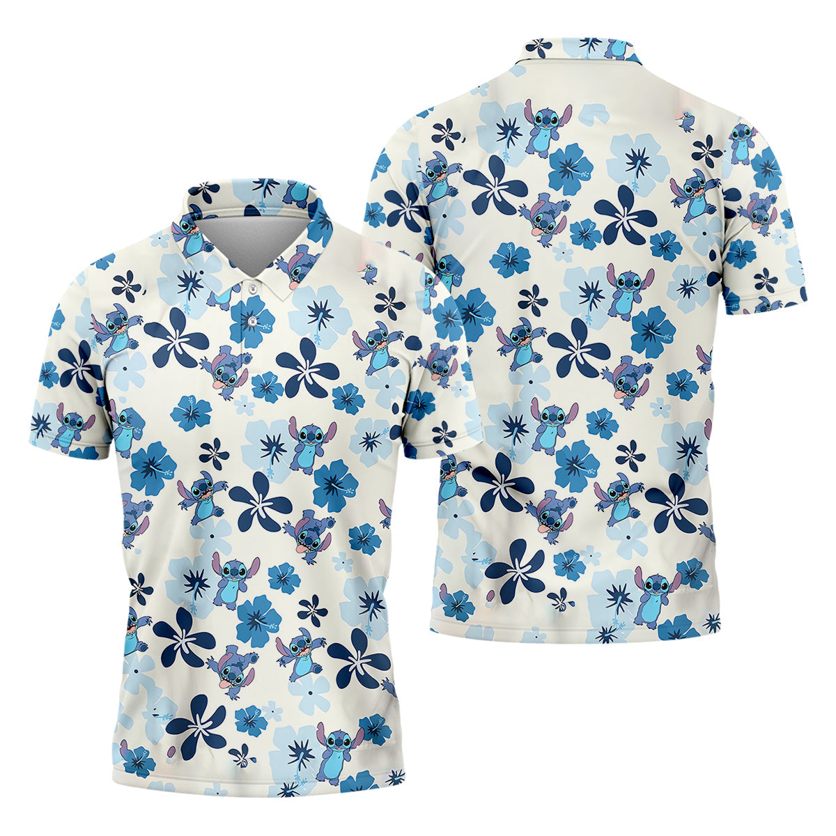 Stich Custom Golf Polo Shirt, Golfing Apparel, Mens Golf Gift, Funny Golf Shirt