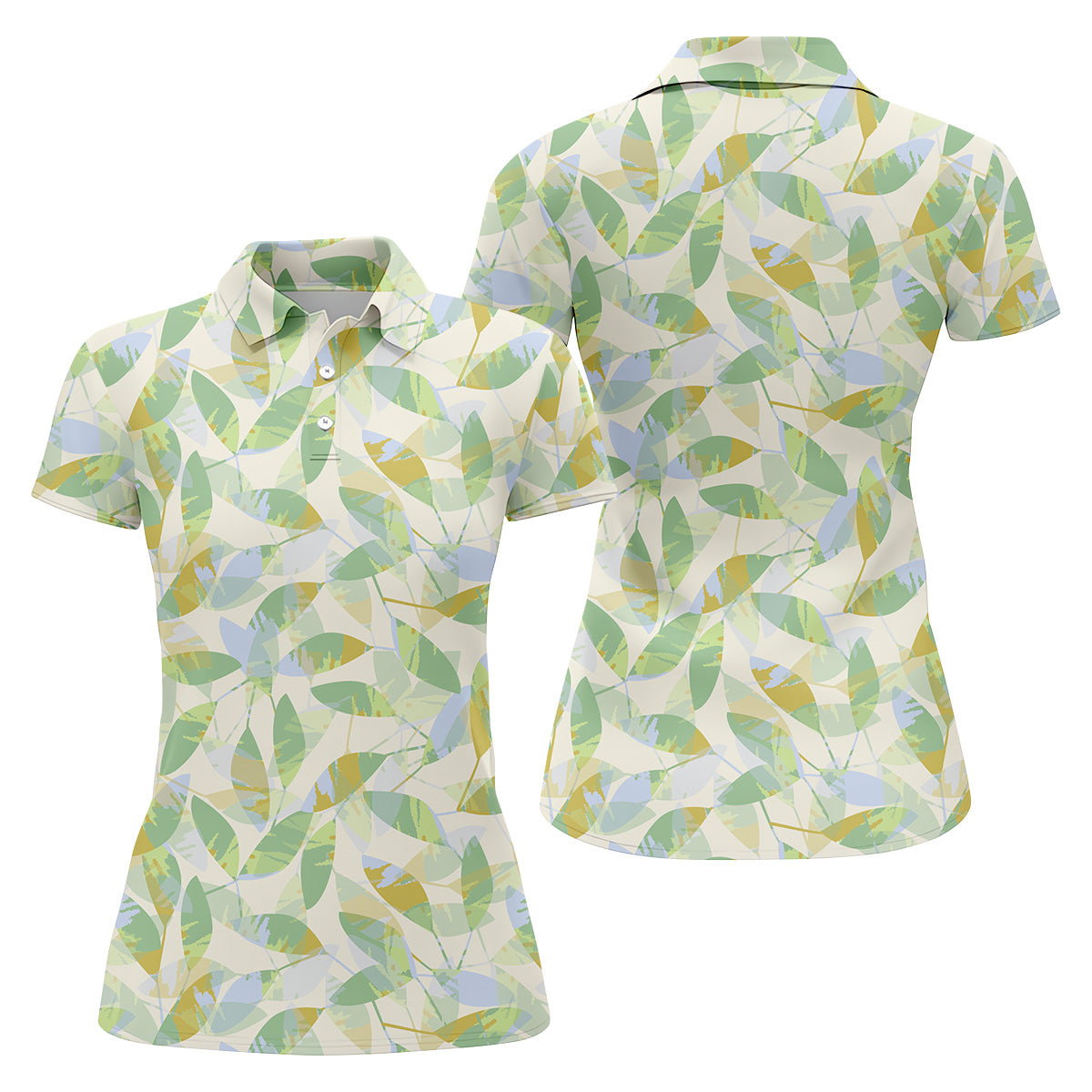 Abtract Seamless Pattern Womens Golf Tops, Pastel Womens Golf Polo Shirts, Matching Golf Shirts