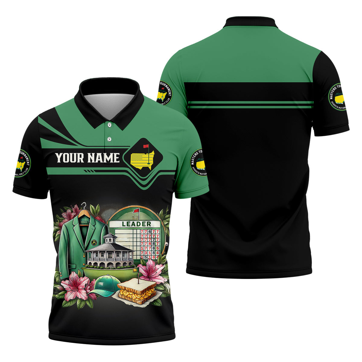 Augusta Golf Master Custom Men's Golf Polo Shirt, Funny Golf Shirt, Gift For Golf Lovers