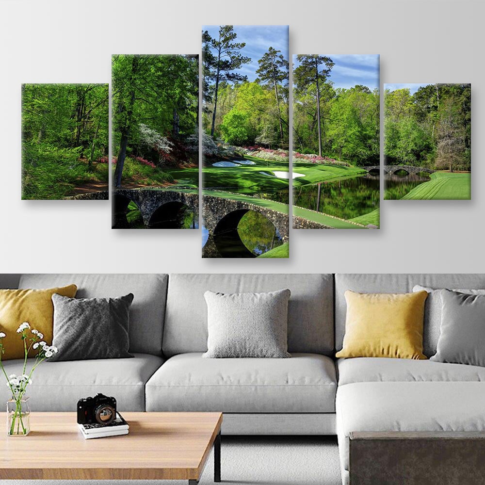 Augusta Golf Course Canvas, Canvas Wall Art, Multi Canvas Wall Art, Golf Decor