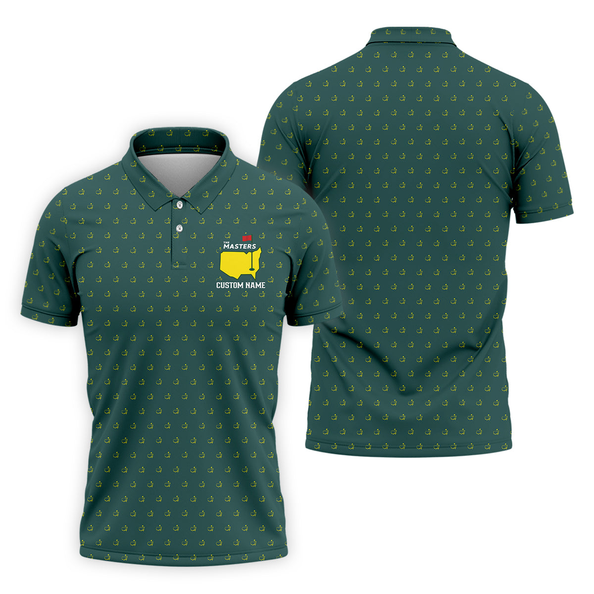 Masters Tournament Augusta Custom Funny Golf Polo Shirt, Christmas Golf Gift