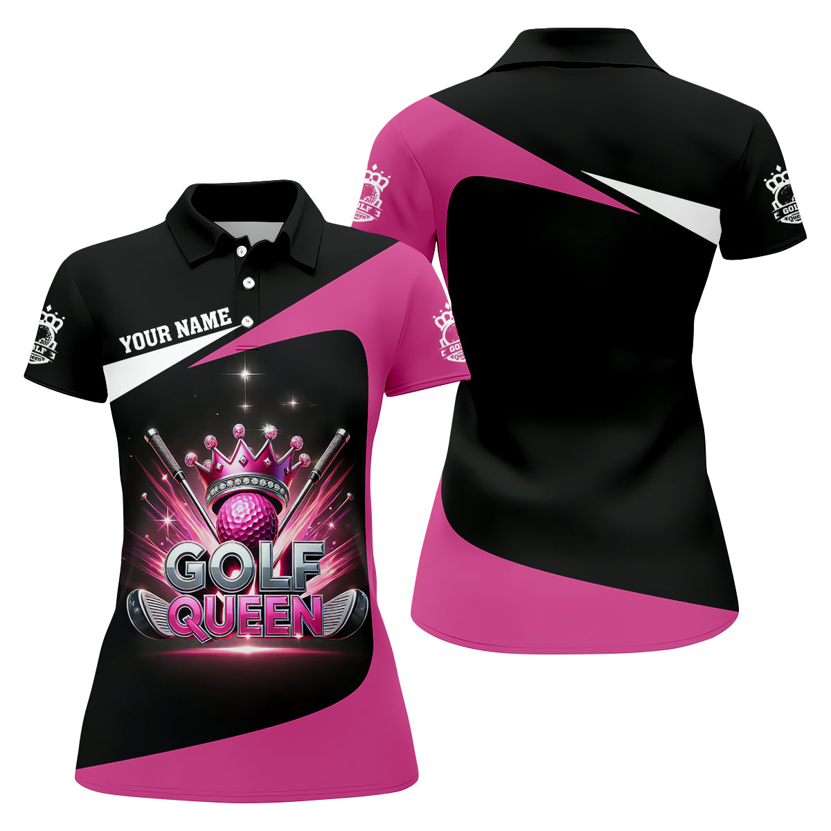 Golf Queen Custom Funny Womens Golf Polo Shirt, Ladies Golf Shirt, Mothers Day Gifts