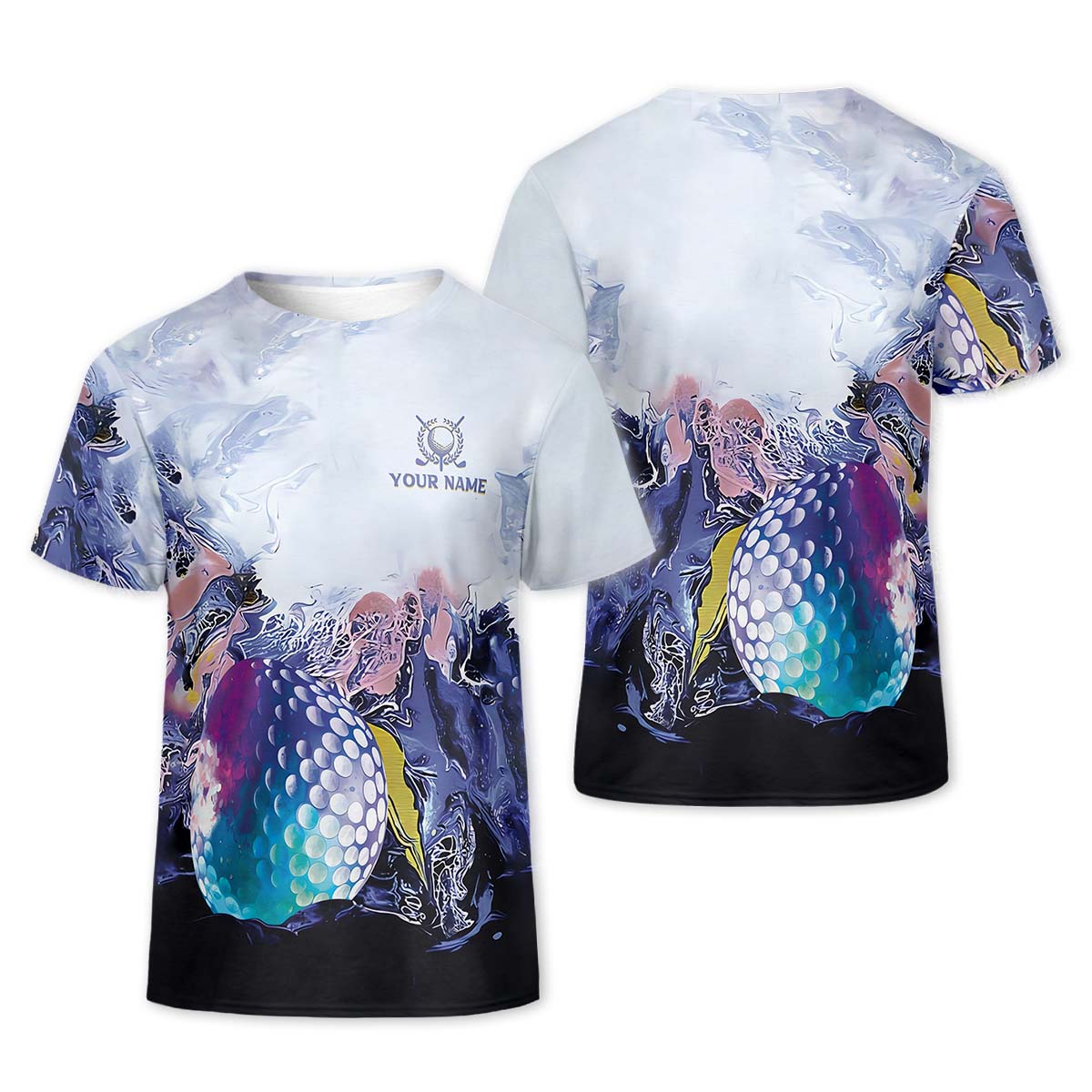 Watercolor Womens Golf Polo Shirt, Team Golf Shirt, Golfing Apparel, Womens Golf Gifts