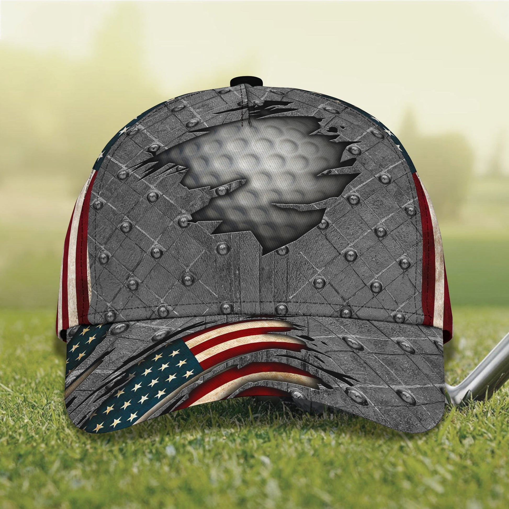 USA Flag Golf Cap, Personalized Golf Cap, 3D Full Print Golf Cap, Gifts For Golfers