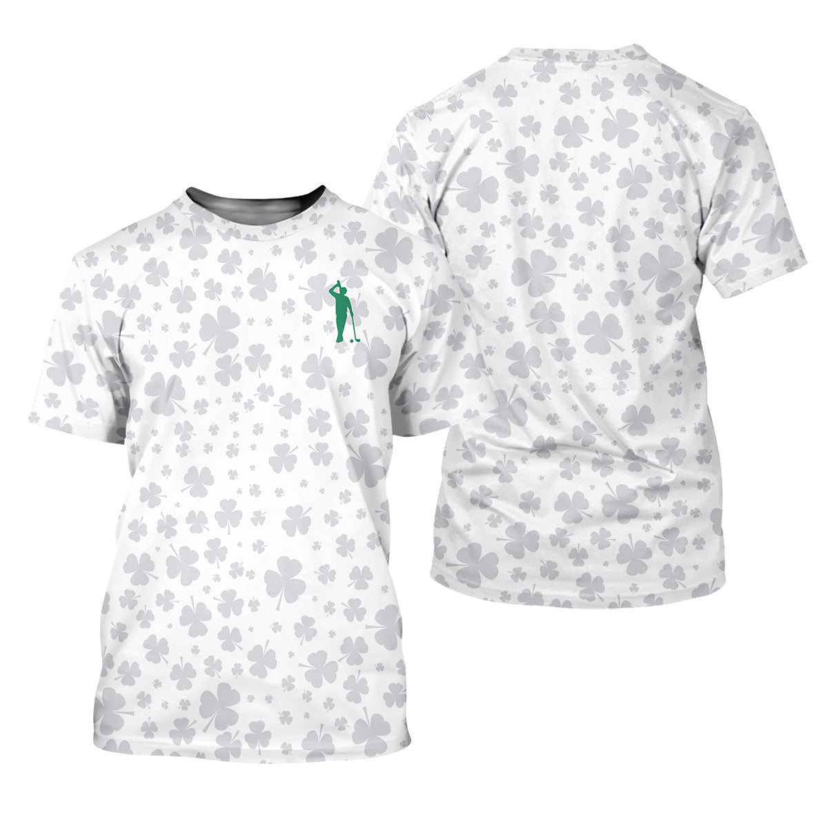 Shamrock Golf Polo Shirt, Mens Golf Shirt, Gift For Golfer