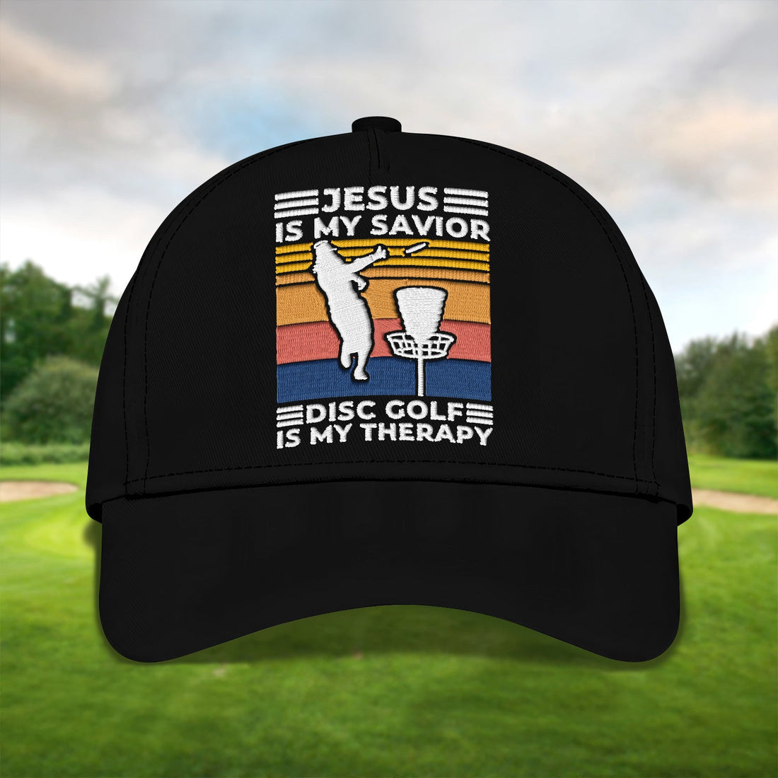 Jesus Is My Savior Embroidered Baseball Cap, Funny Golf Hat, Dad Golf Gift