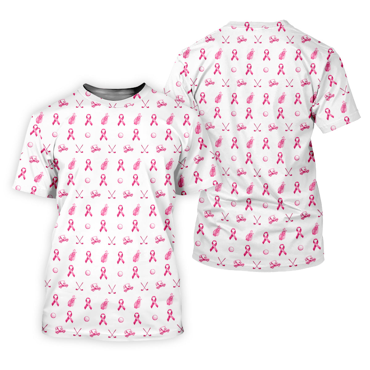 Pink Ribbon Women Golf Shirt, Breast Cancer Golf Shirt, Breast Cancer Awareness Shirts, Ladies Golf Shirt