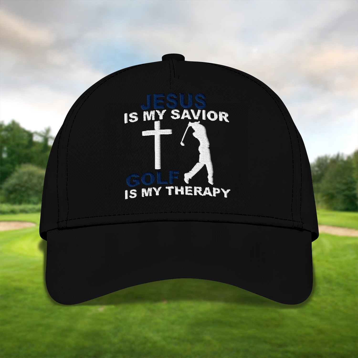 Jesus Is My Savior Embroidered Baseball Cap, Golf Hat, Dad Golf Gift