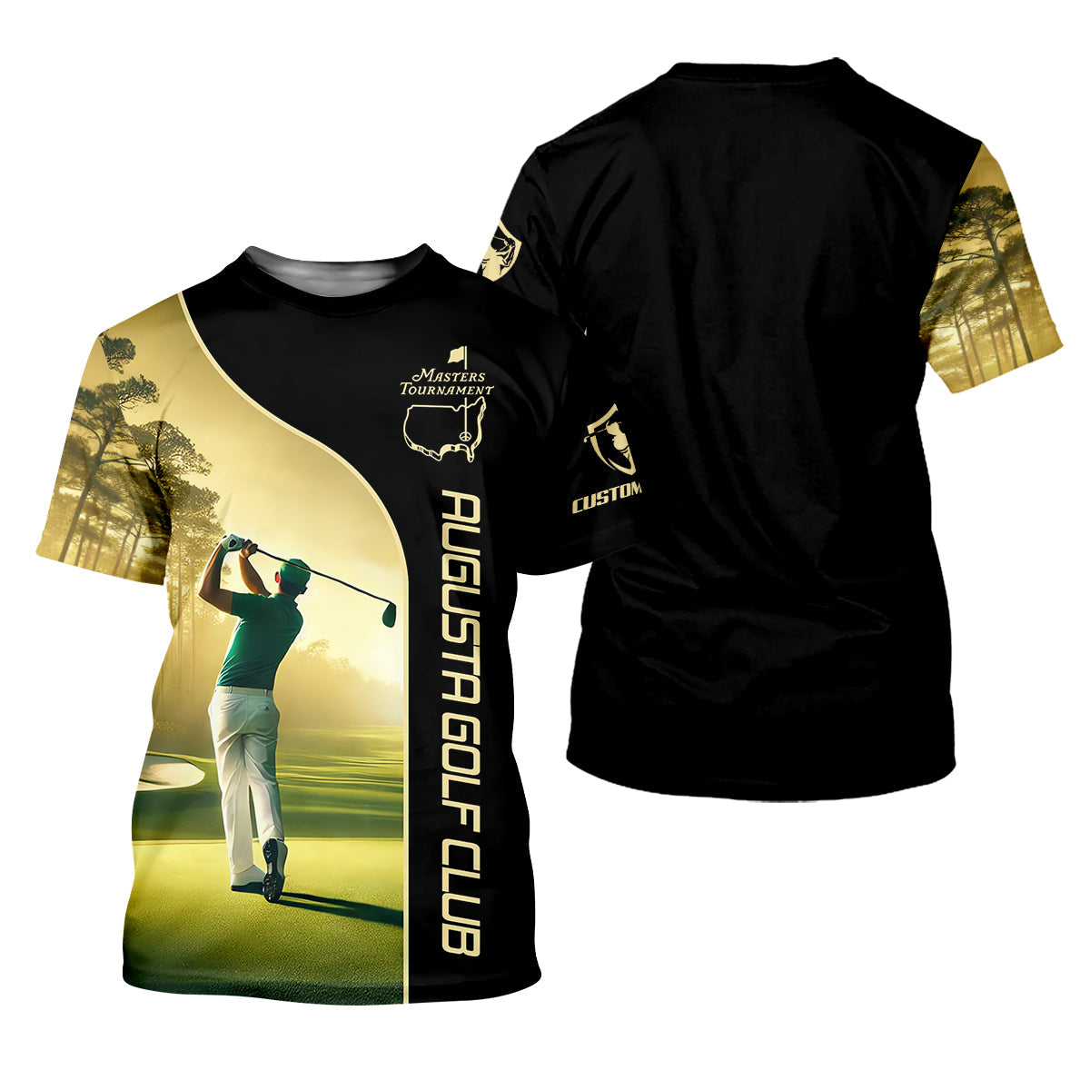 Augusta Golf Club Custom Men's Golf Polo Shirt, Gift For Golfers