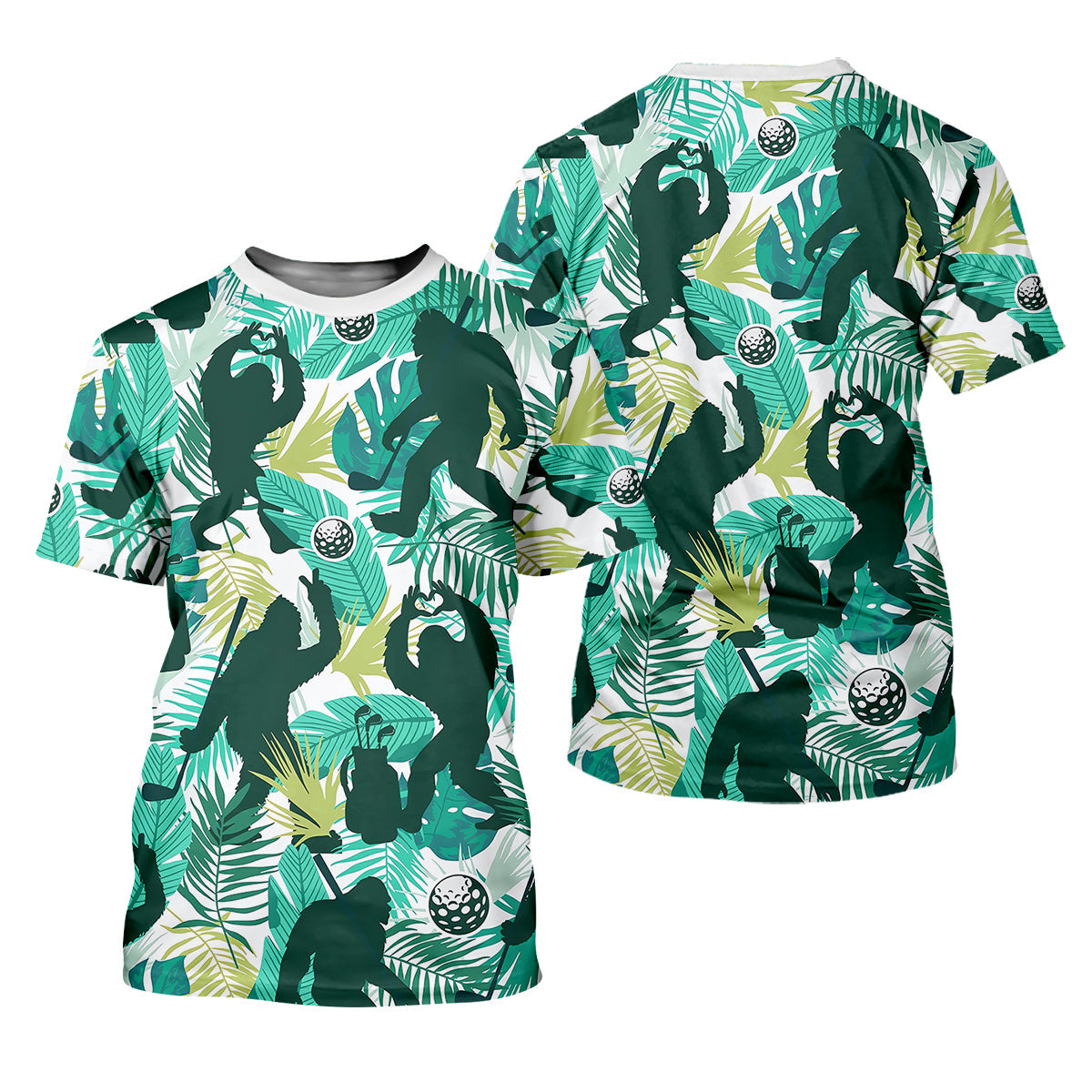 Bigfoot Sasquatch Golf Polo Shirt, Funny Golf Shirt, Men Golf Gifts