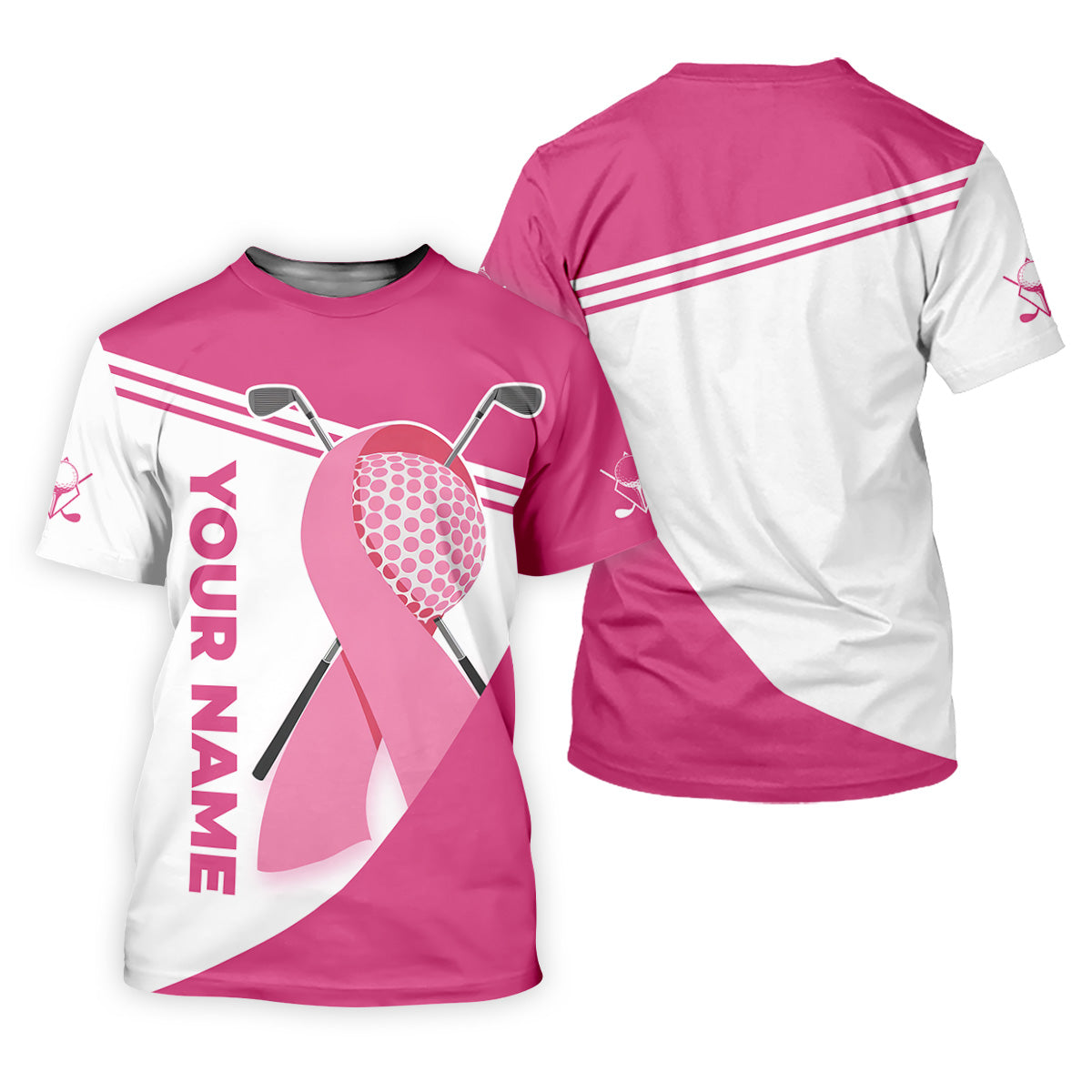 Breast Cancer Womens Golf Shirt, Pink Ribbon Golf Shirt, Breast Cancer Awareness Shirt, Ladies Golf Shirt