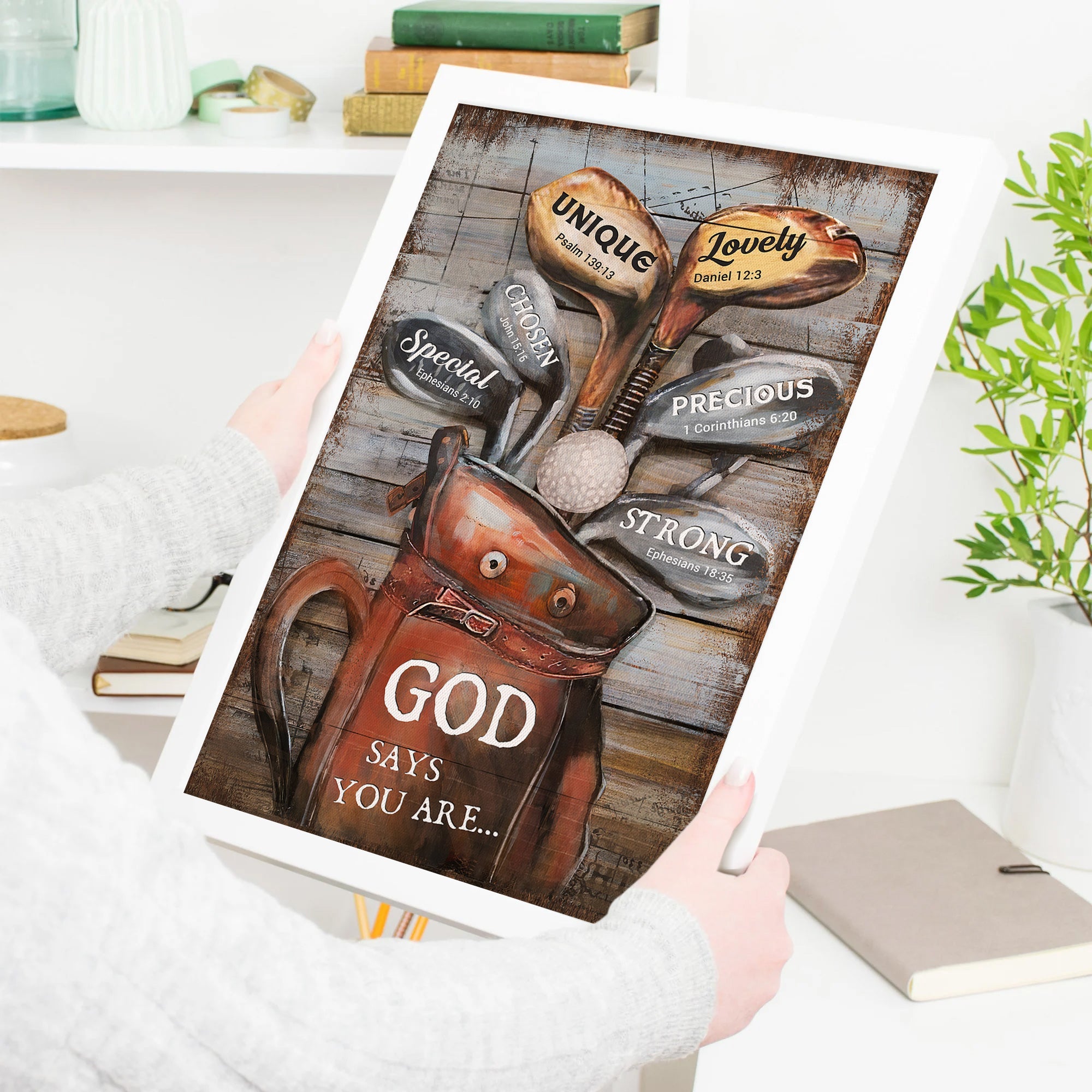 God Says You Are Canvas Wall Art, Golf Decor, Gift For Golfers