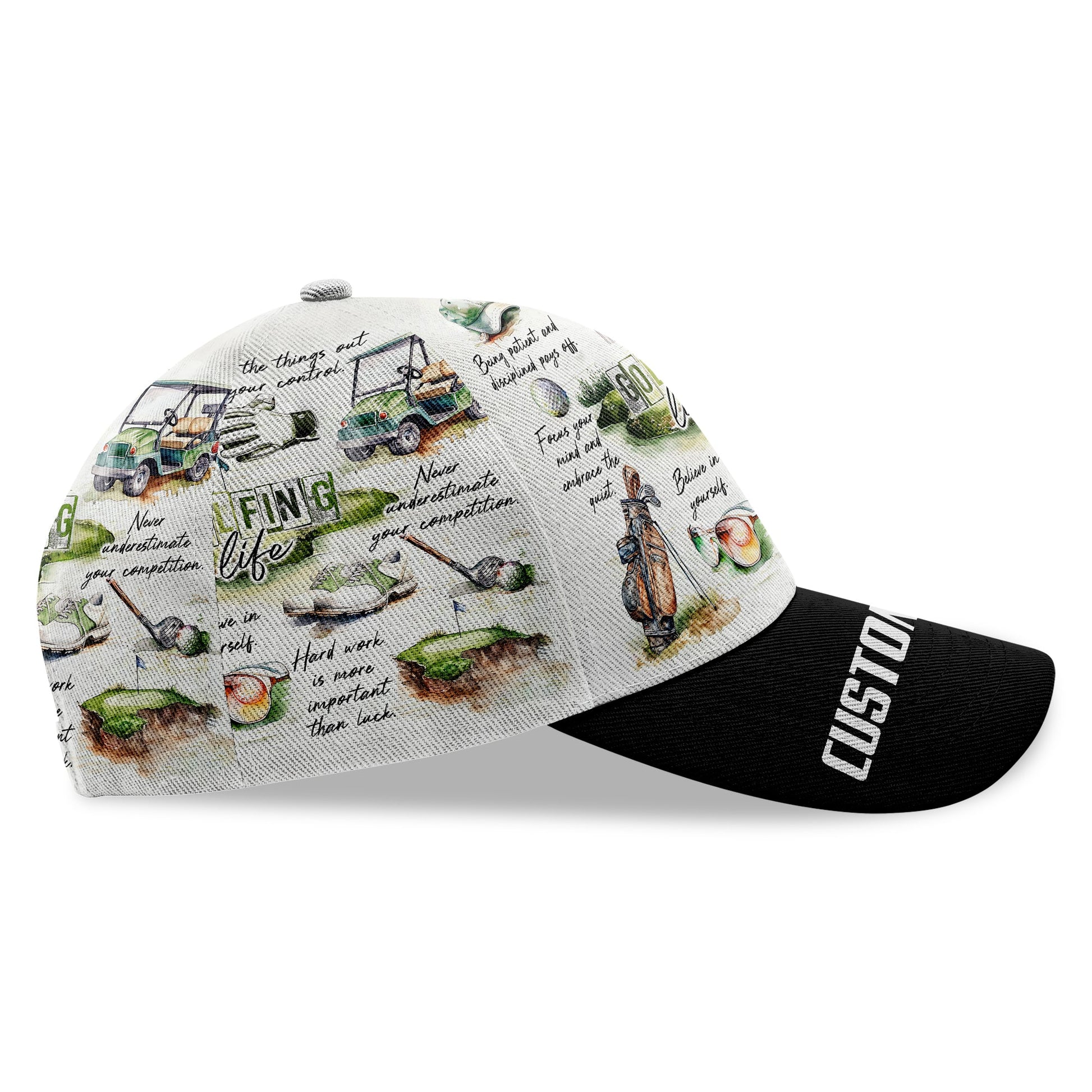 Custom Golfing Life Golf Cap, Funny Golf Hat, Christmas Golf Gift