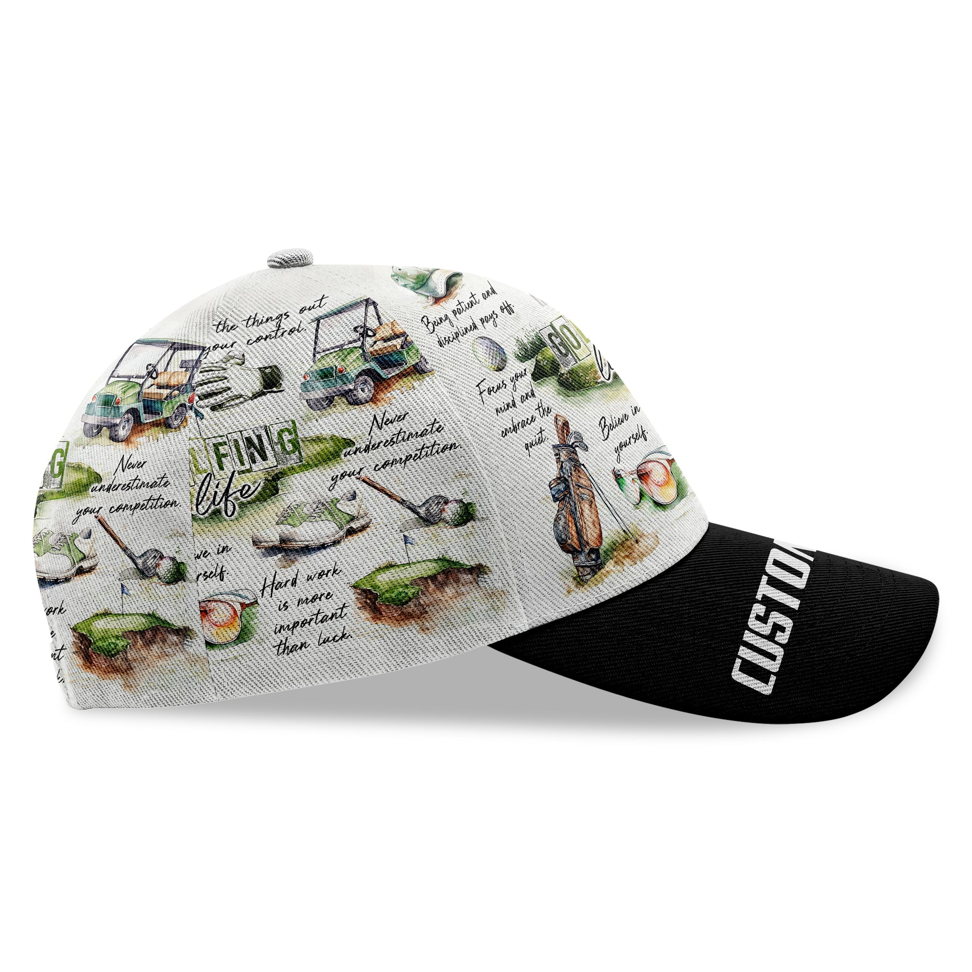 Custom Golfing Life Golf Cap, Funny Golf Hat, Christmas Golf Gift
