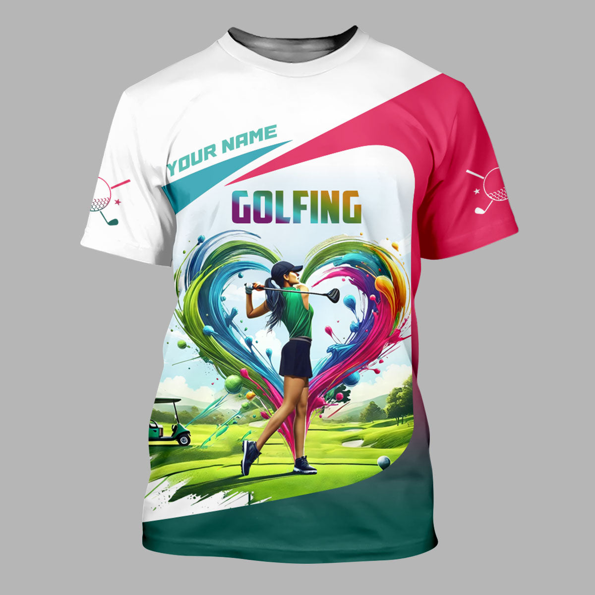 Golf Swing Women Funny Womens Golf Polo Shirt, Fun Womens Golf Shirts, Custom Ladies Golf Shirt