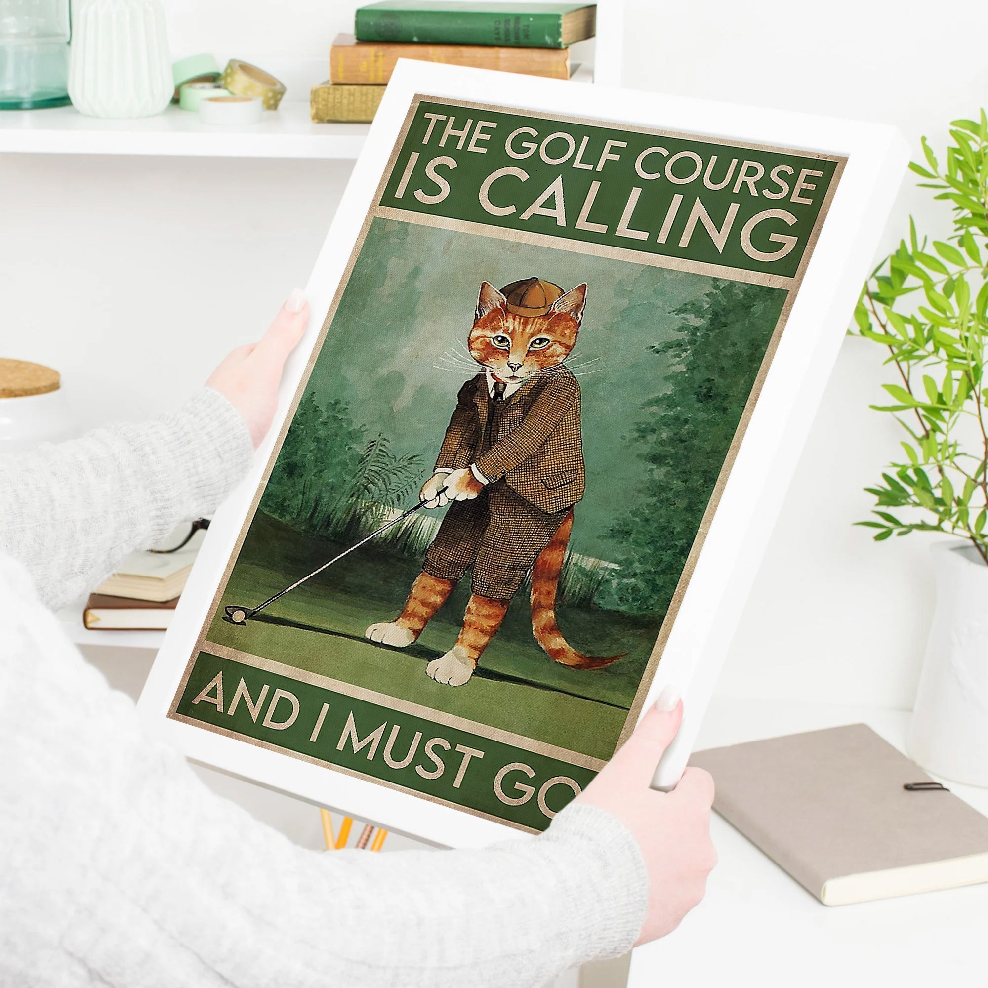 The Golf Course Is Calling And I Must Go Canvas Wall Art, Golf Decor, Gift For Golf Lovers