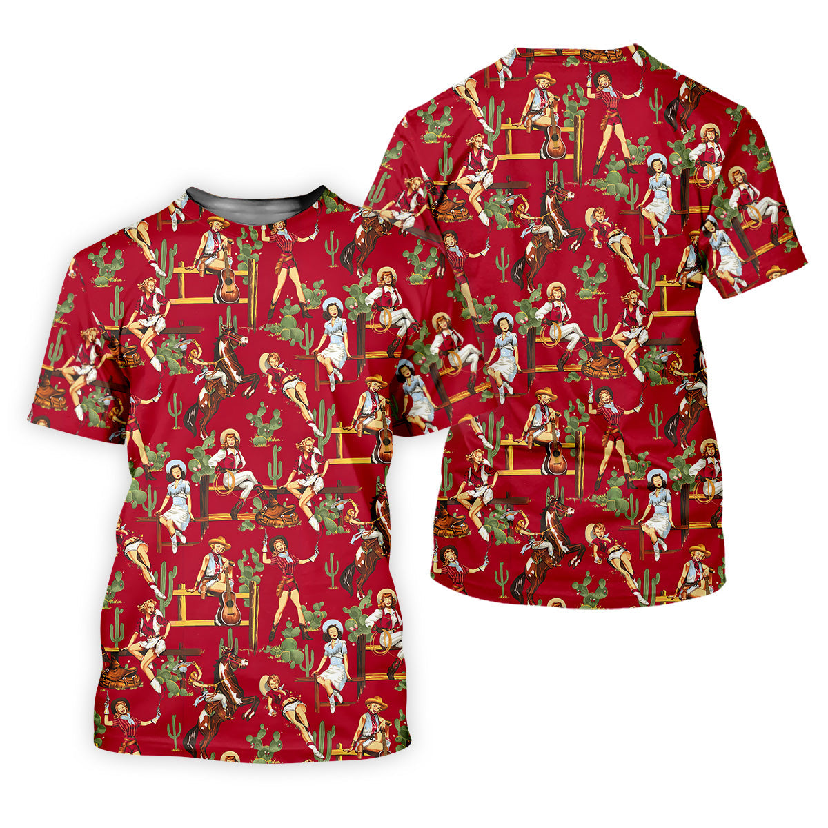 Western Cowgirl Red Golf Shirt, Womens Sleeveless Polo, Ladies Golf Shirts, Cool Golf Gifts