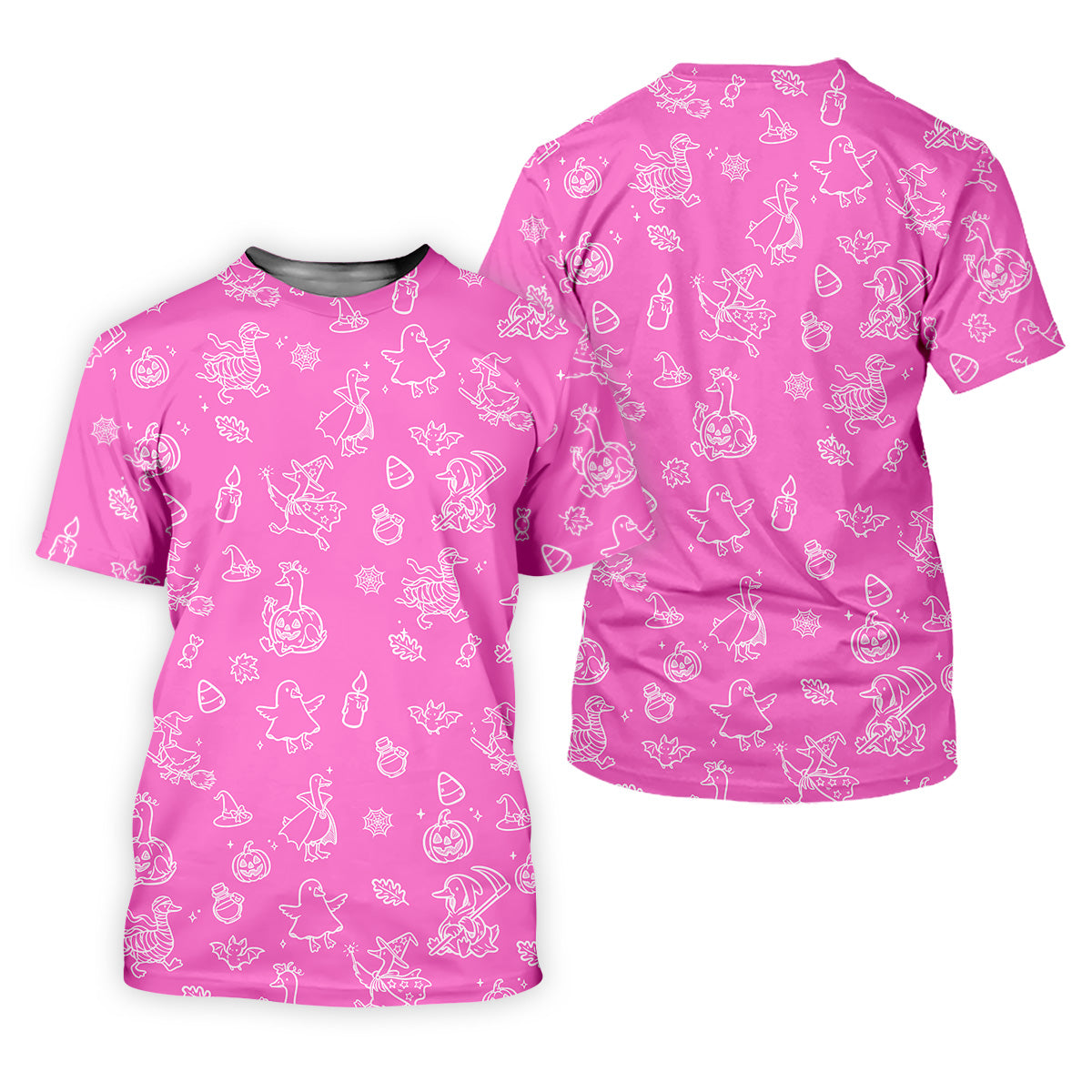 Goose Halloween, Doodle Pattern, Pink Golf Shirt, Sleeveless Womens Golf Shirts, Women Golf Top, Ladies Golf Shirts