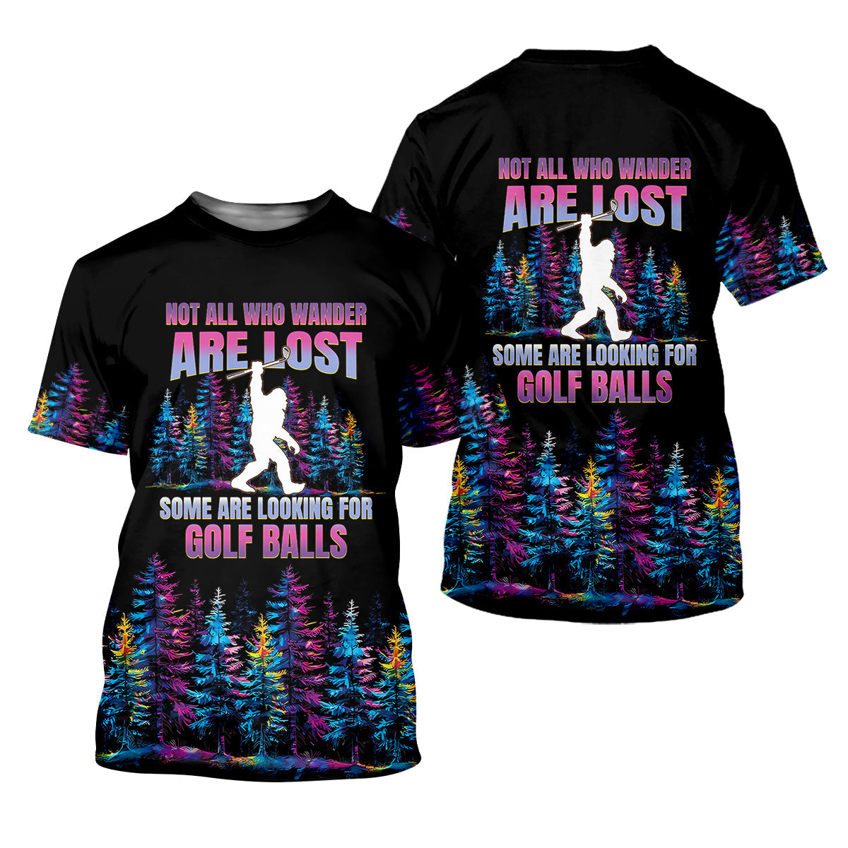 Custom Funny Sasquatch Bigfoot Golf Polo Shirt, Dad Golf Gift, Christmas Golf Gift