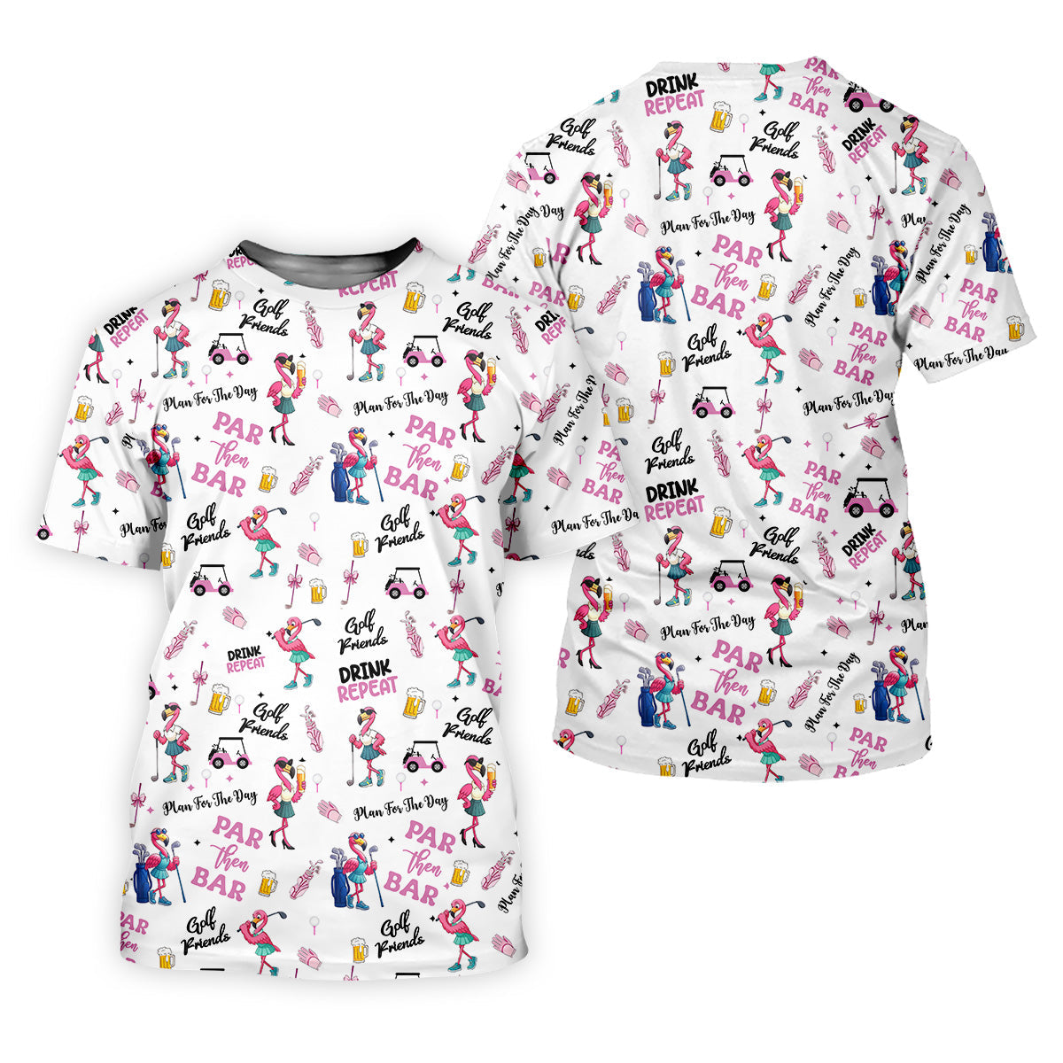 Par Then Bar Flamingo Golf Shirt, Fun Golf Shirts Mens, Golf Hoodie Mens, Matching Golf Shirts