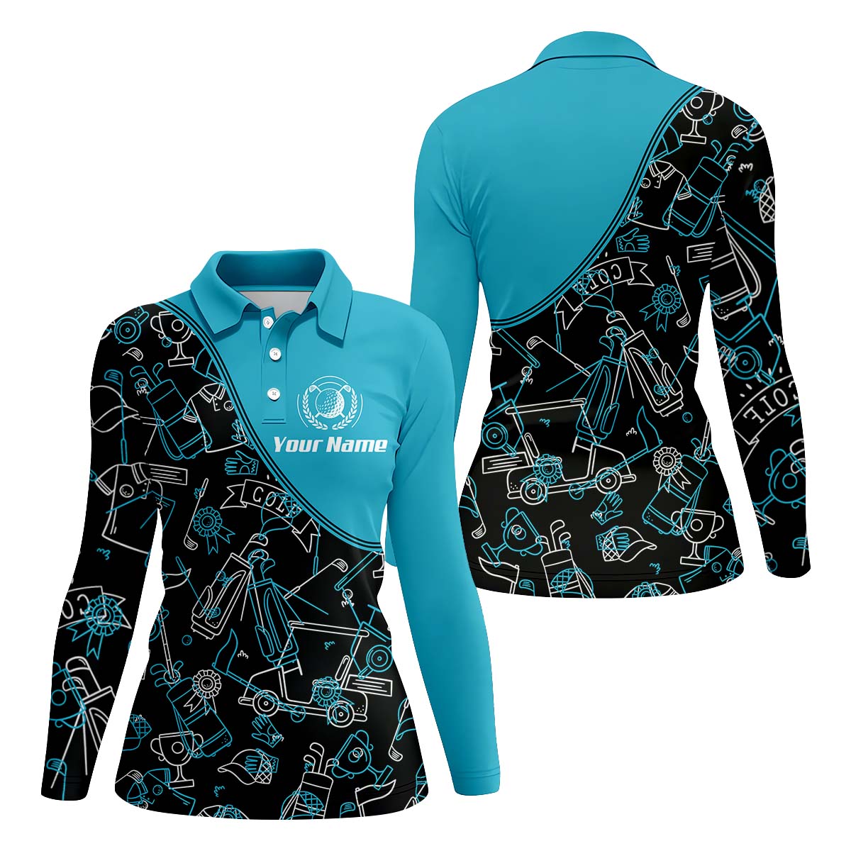 Womens Golf Polo Shirt, Women's Golfing Clothes, Golfing Apparel, Womens Golf Gifts